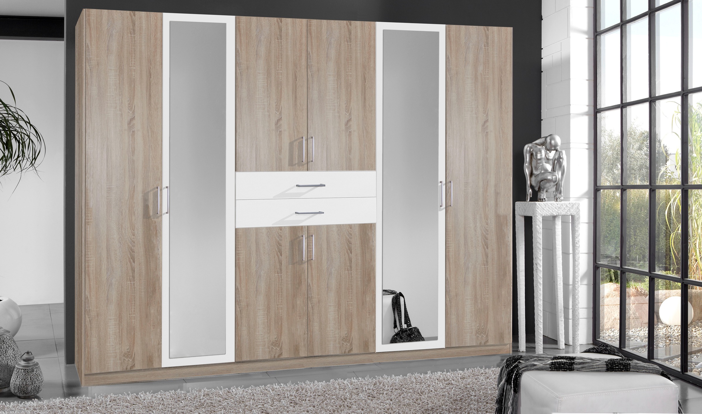 Wimex Kleiderschrank "Diver Drehtürenschrank mit Spiegel, 180, 225 o. 270cm günstig online kaufen