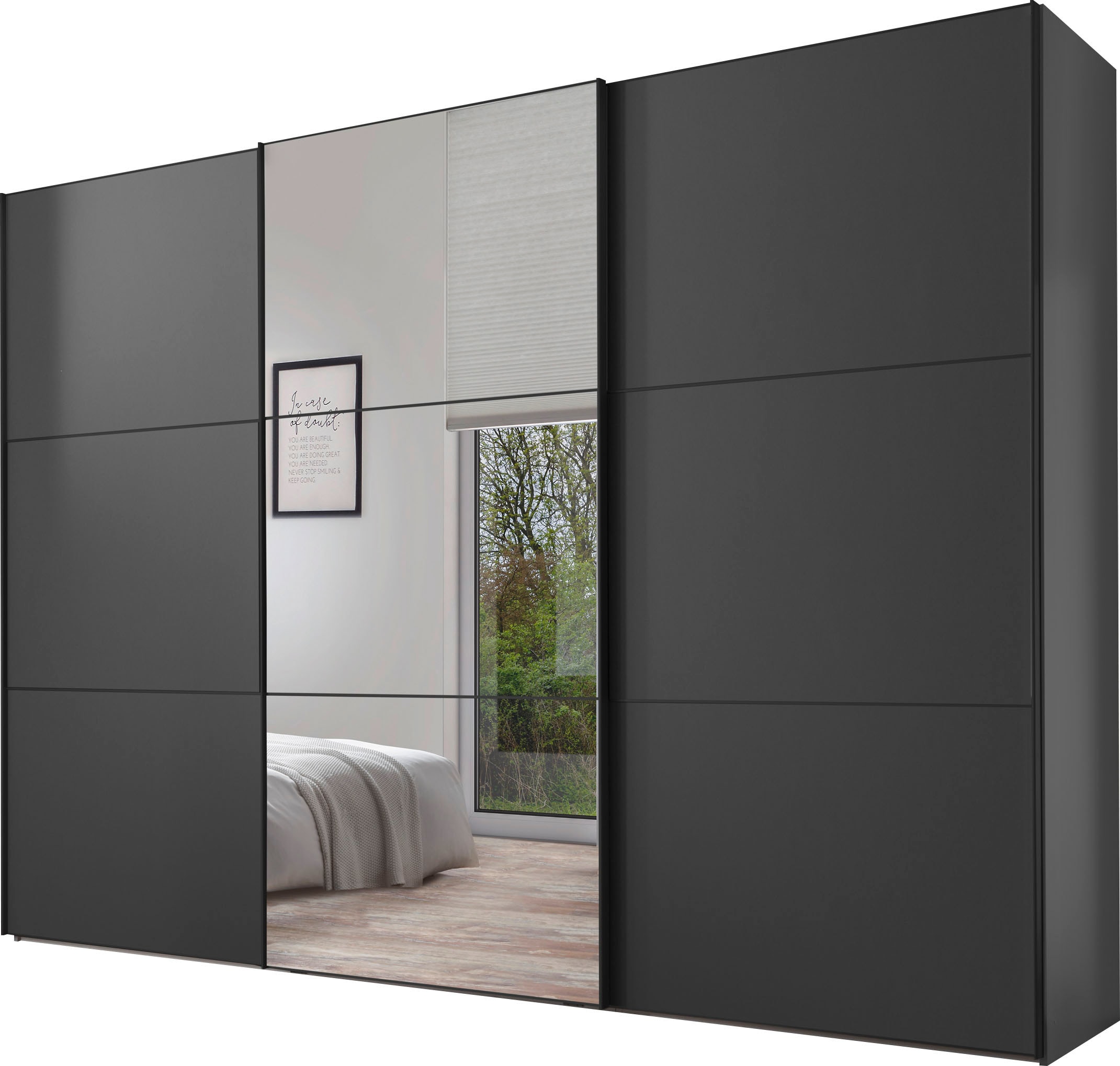 STAUD Schwebetürenschrank "Includo, Made in Germany", Mit Spiegeltüre und v günstig online kaufen