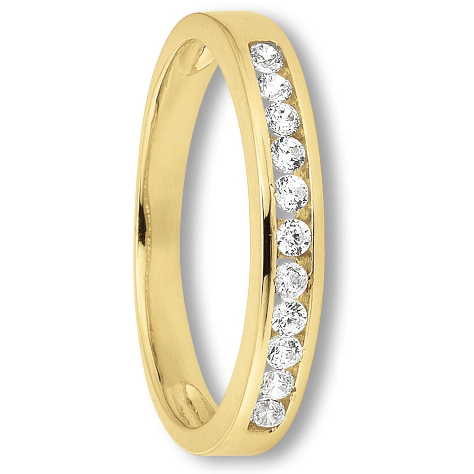 Goldring ONE ELEMENT "Zirkonia Ring aus 333 Gelbgold" Gr. 60, gold, Fingerringe, Damen, 60,mit Zirkonia, Gelbgold 333 Gold, Gelbgold 333, Gold, Goldring, Feine Gestaltung – ein Sinnbild mit ruhiger Eleganz