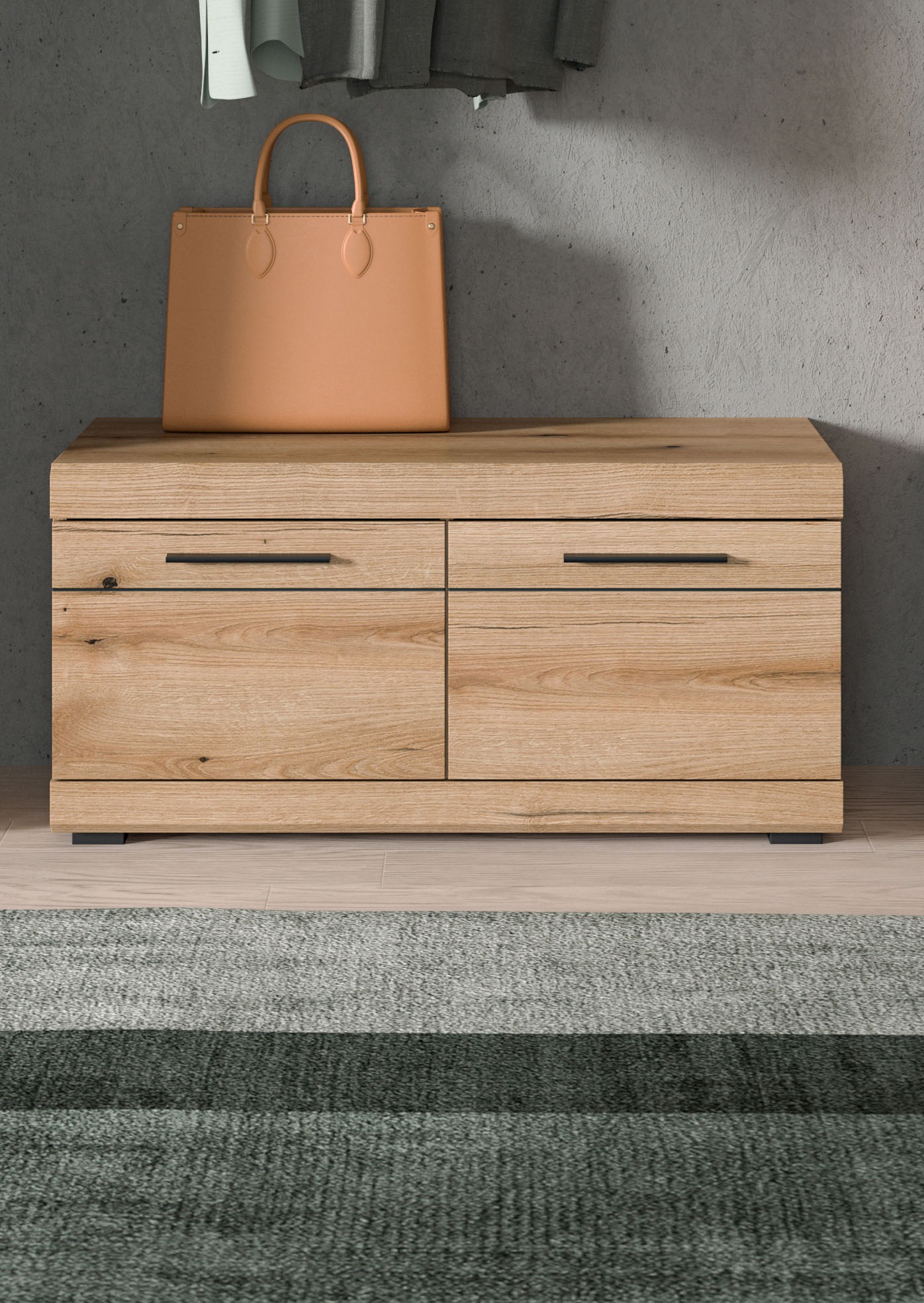 Home affaire Sitzbank "SIENA, Breite 90 cm, 2 Türen, 2 Einlegeböden, 4 Fäch günstig online kaufen