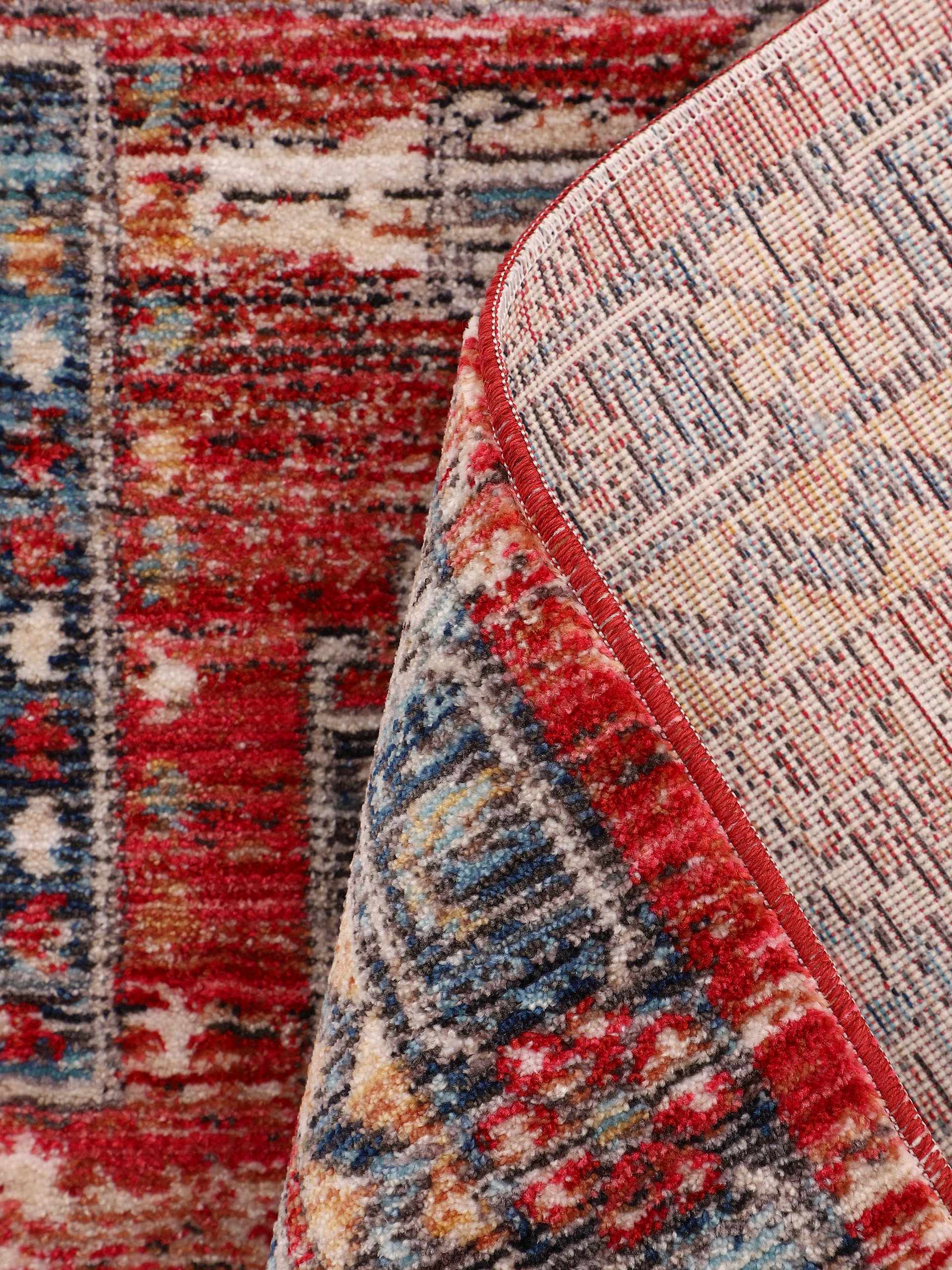 Thumbnail - carpetfine Teppich "Phoenix" rechteckig 6 mm Höhe Vintage Orient Look, mit Fransen, Wohnzimmer