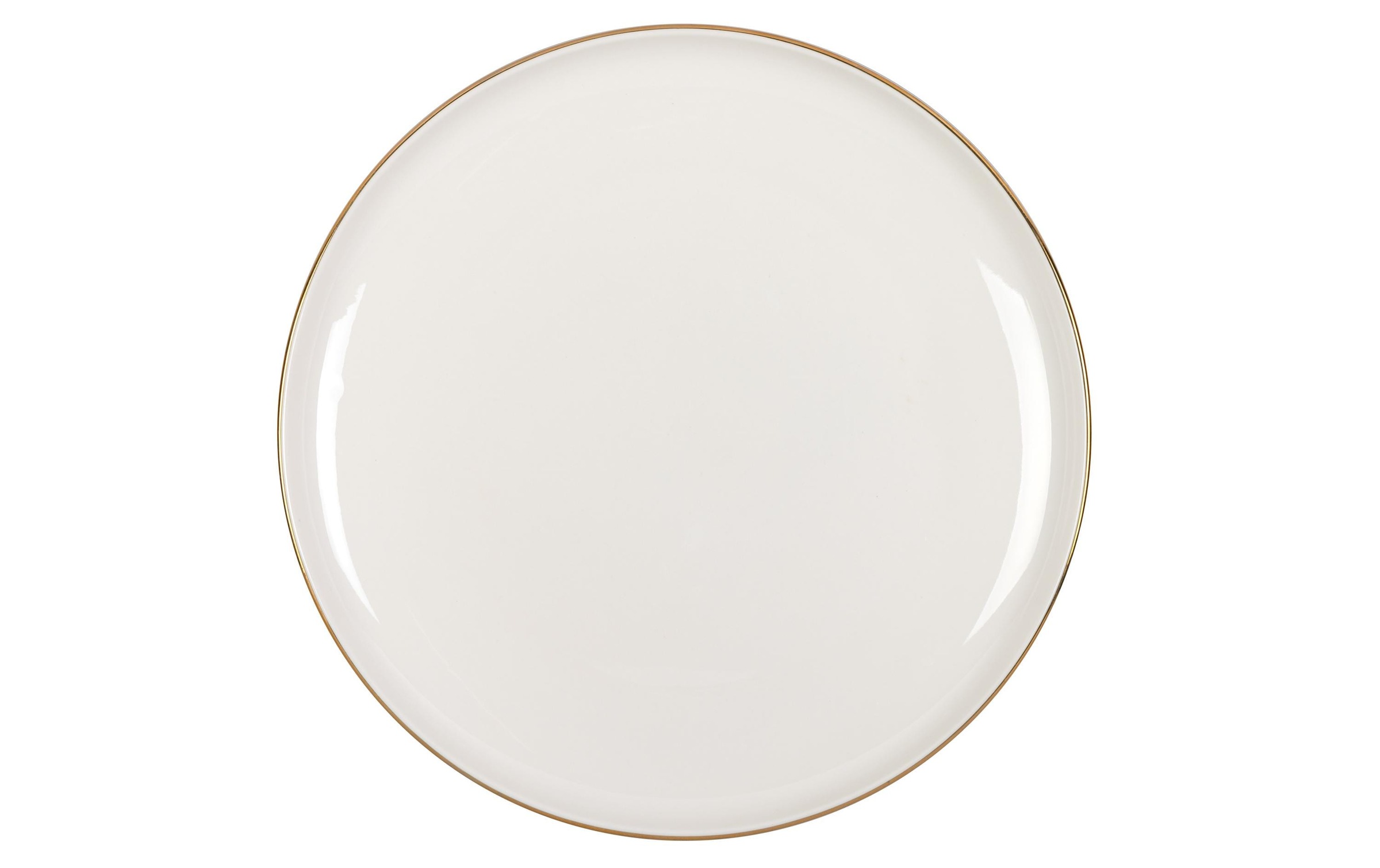 FURBER Speiseteller »Ø 45072 cm, 6 Stück, Weiss/Gold«