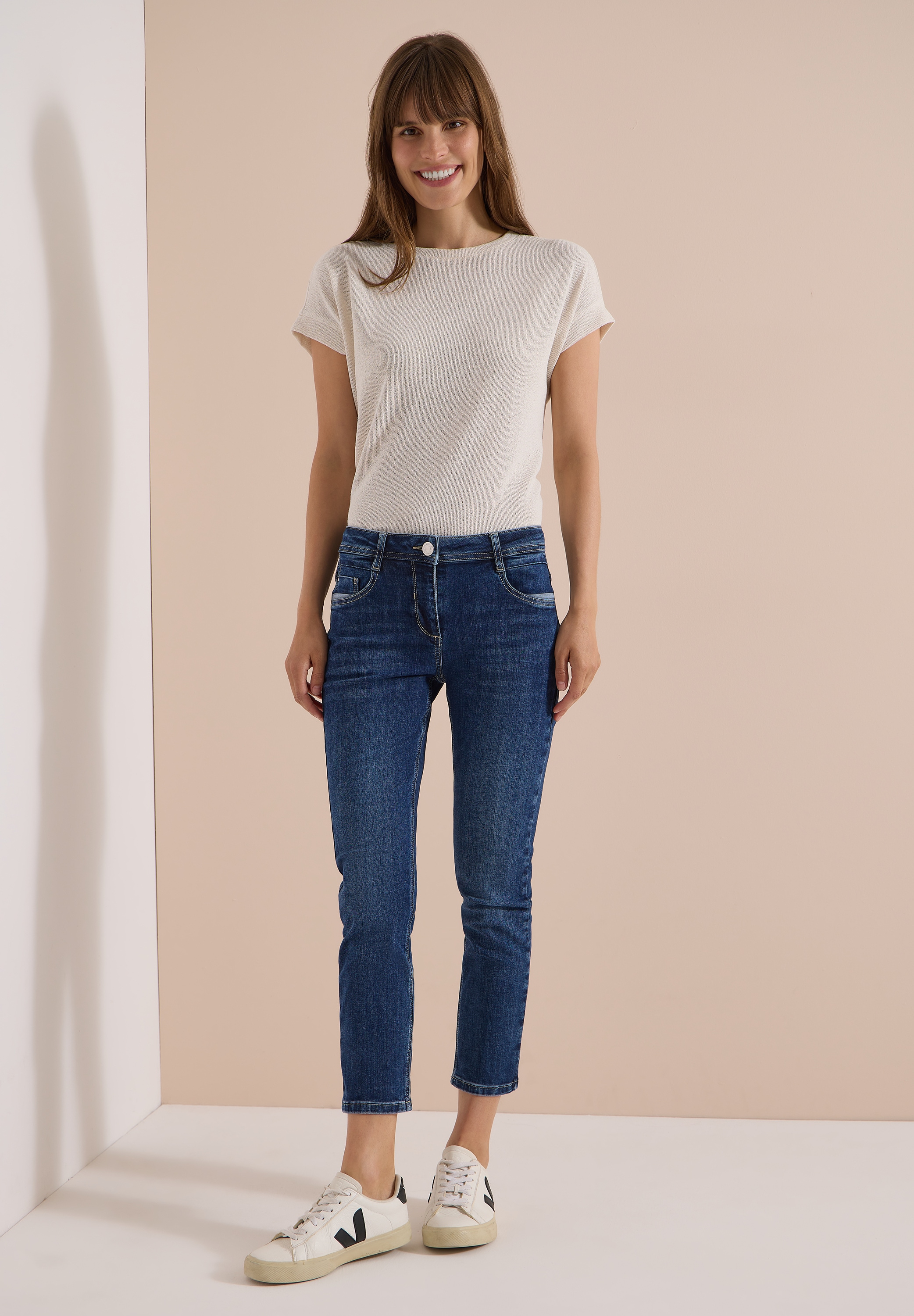 Cecil Comfort-fit-Jeans Middle Waist
