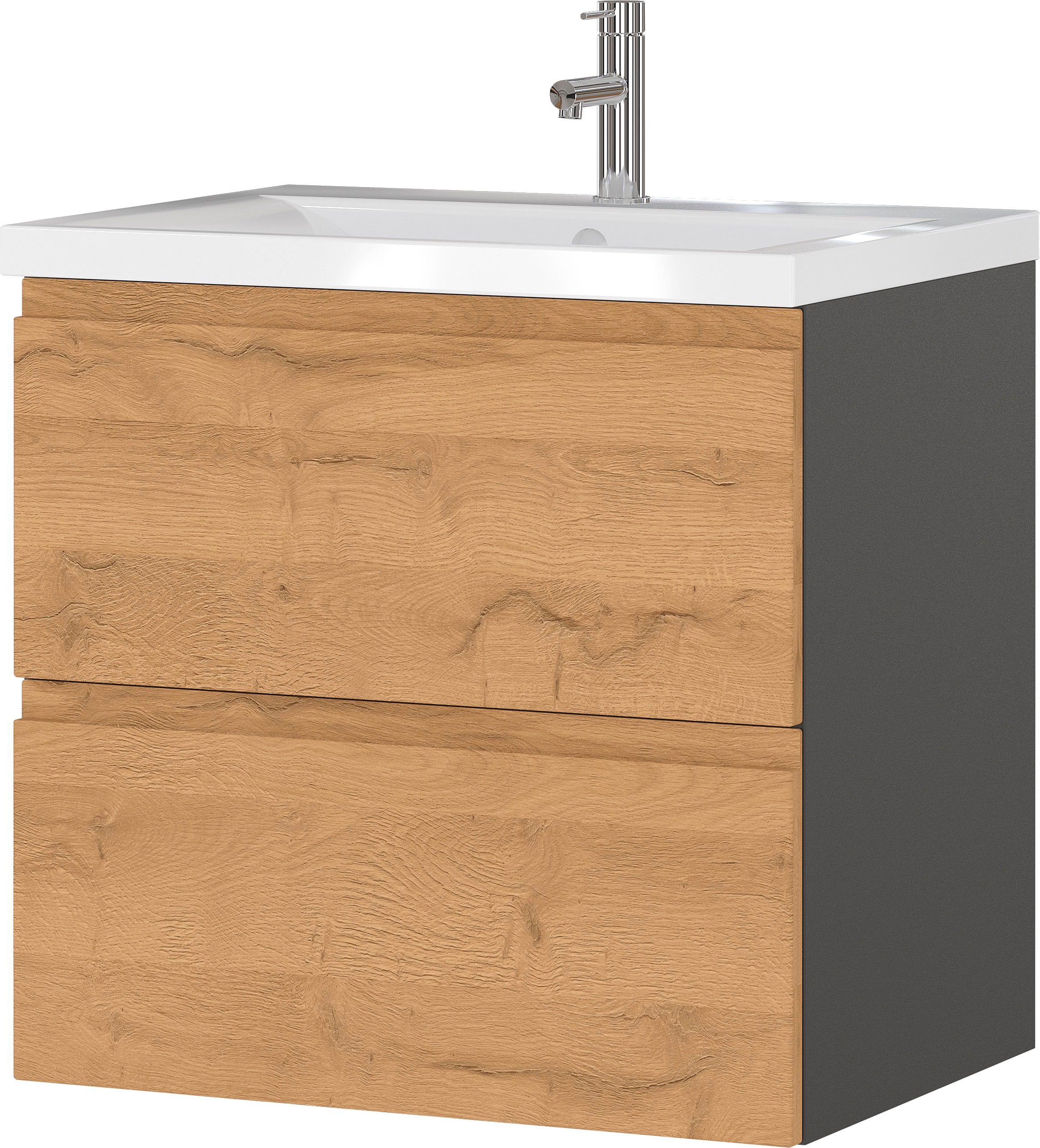 GERMANIA "Scantic" Komplett-Set, Badmöbel Waschplatz inkl. Waschbecken, Breite 60 cm