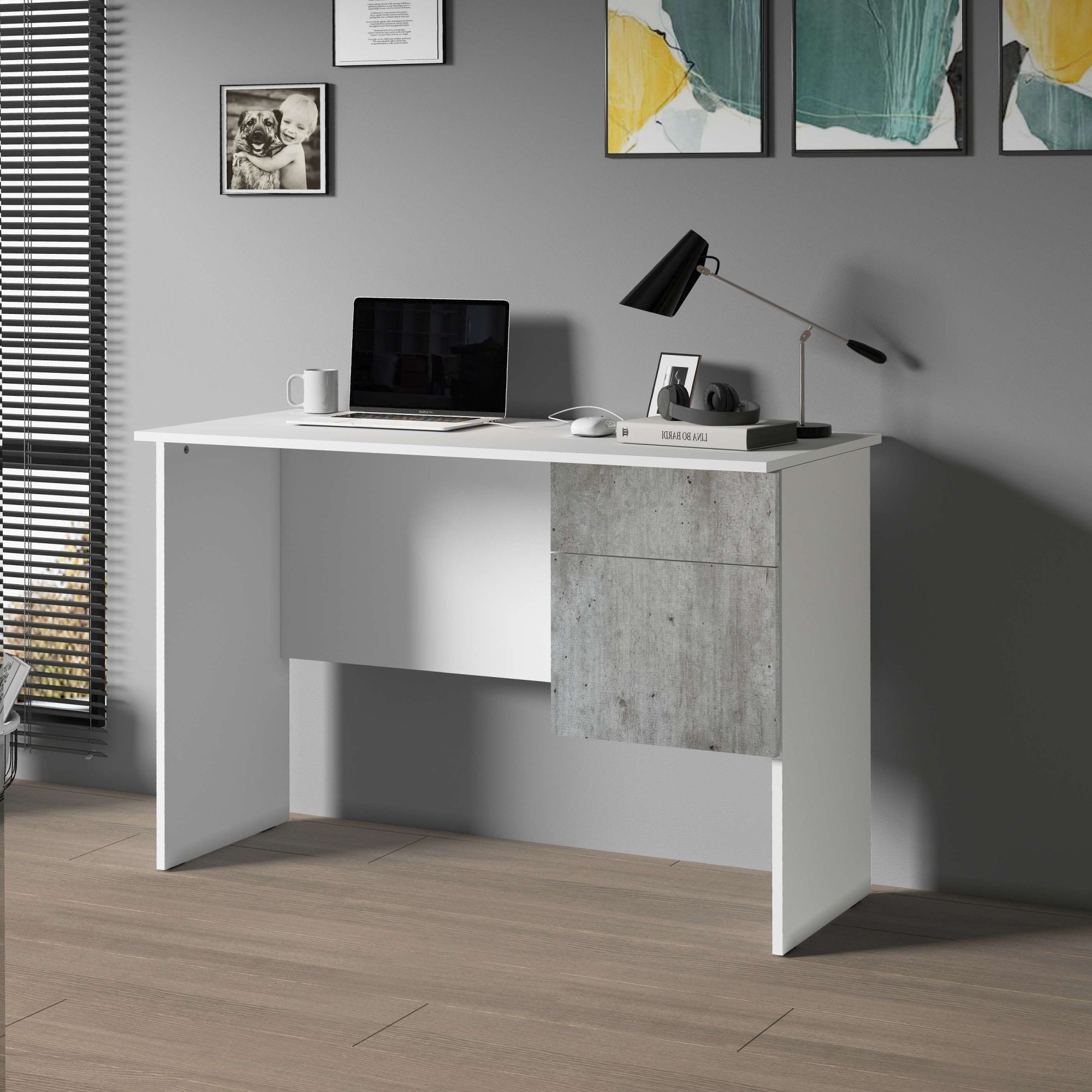 INOSIGN Schreibtisch »Coro, kleiner Computertisch, Bürotisch«, mit 1 Tür & 1 Schublade, Breite 110 cm, Made in Italy