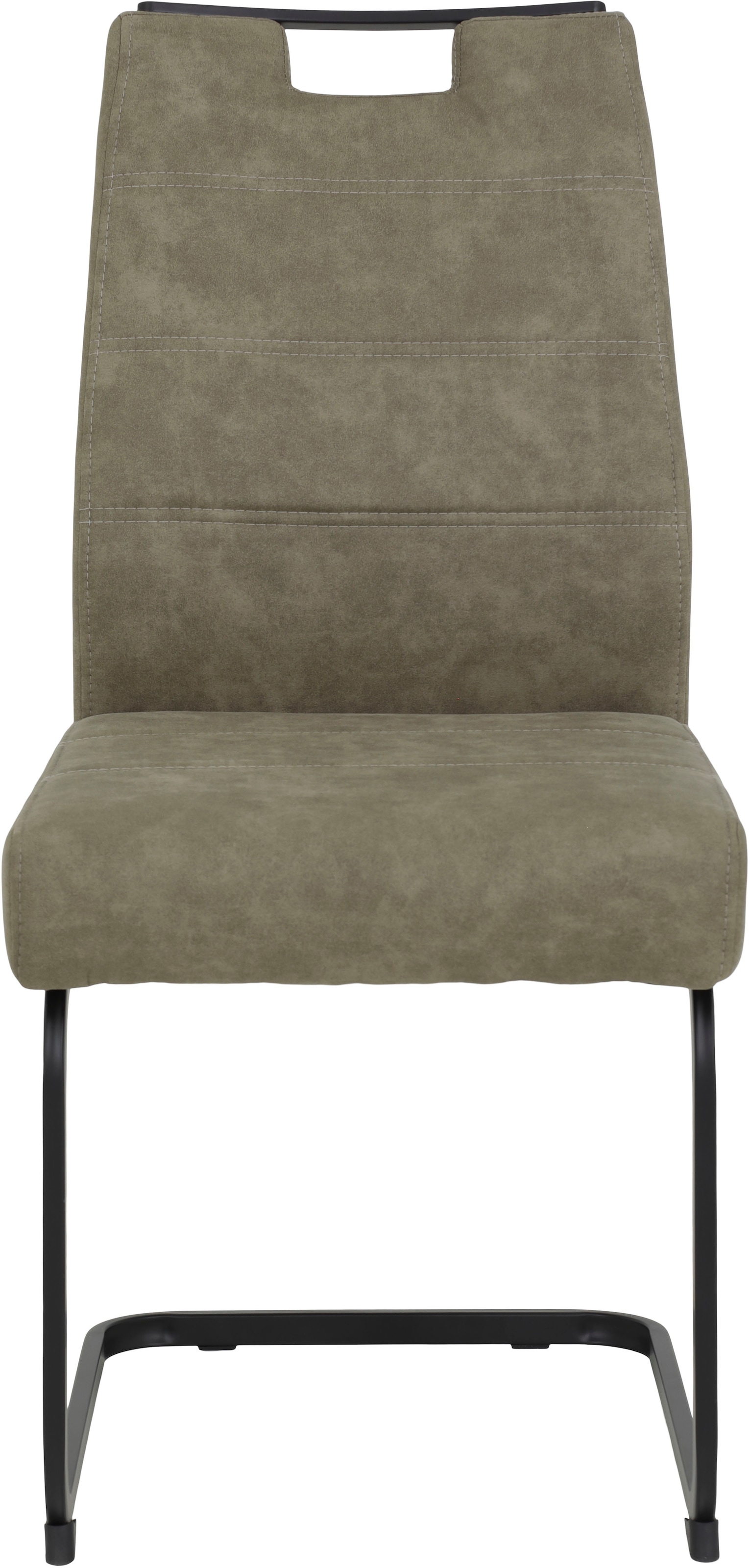 HELA Freischwinger »KERSTIN«, (Set), 4 St., Microfaser VINTAGE-Polyester, Freischwinger, XL Sitzbreite, Griff, Vintage Optik, 140kg belastbar