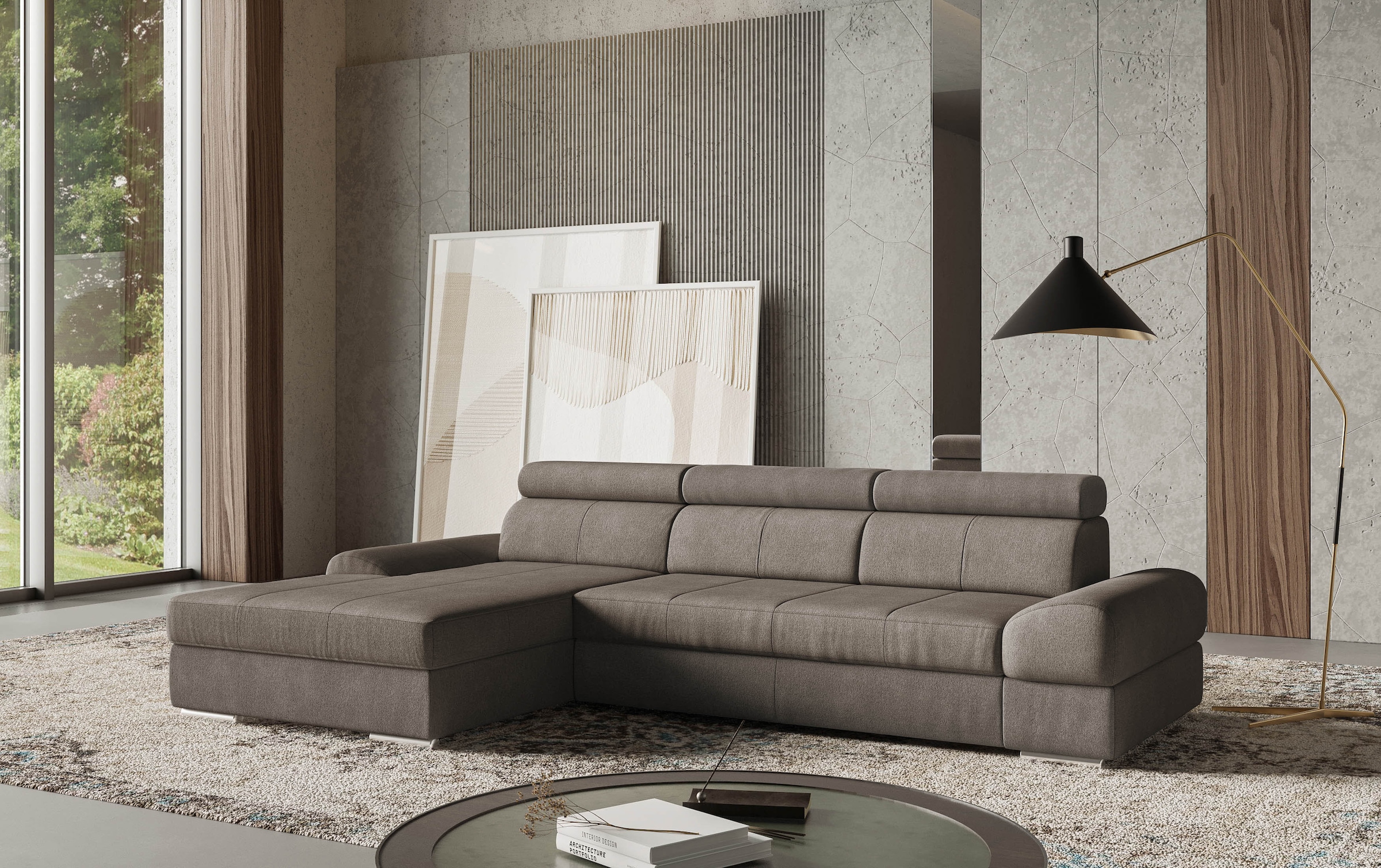 sit&more Ecksofa "Broadway L-Form" inklusive Kopfteilverstellung, wahlweise mit Schlaffunktion