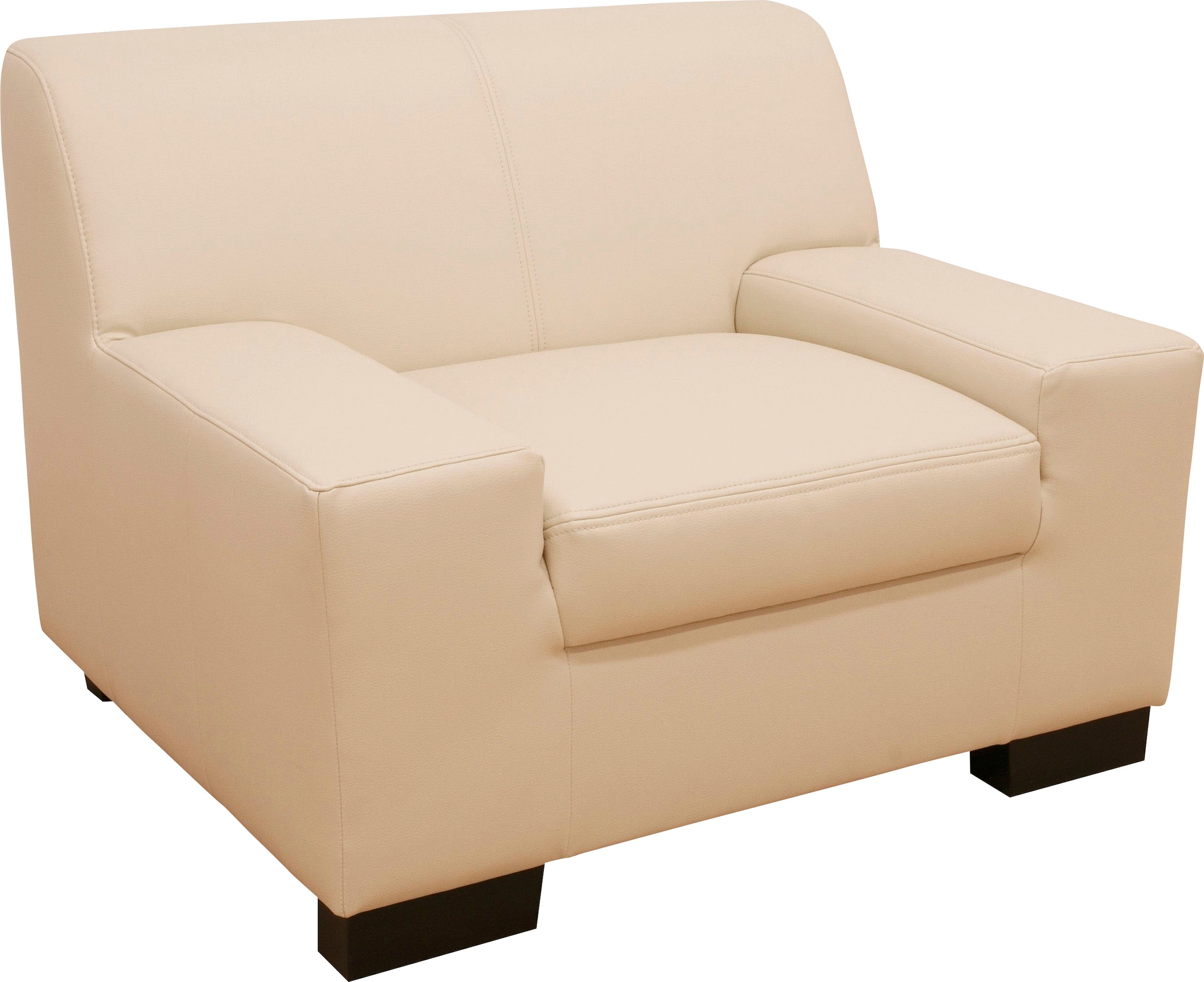 DOMO collection Sessel "Norma kubisch und zeitlos, komfortabel, flache Arml günstig online kaufen