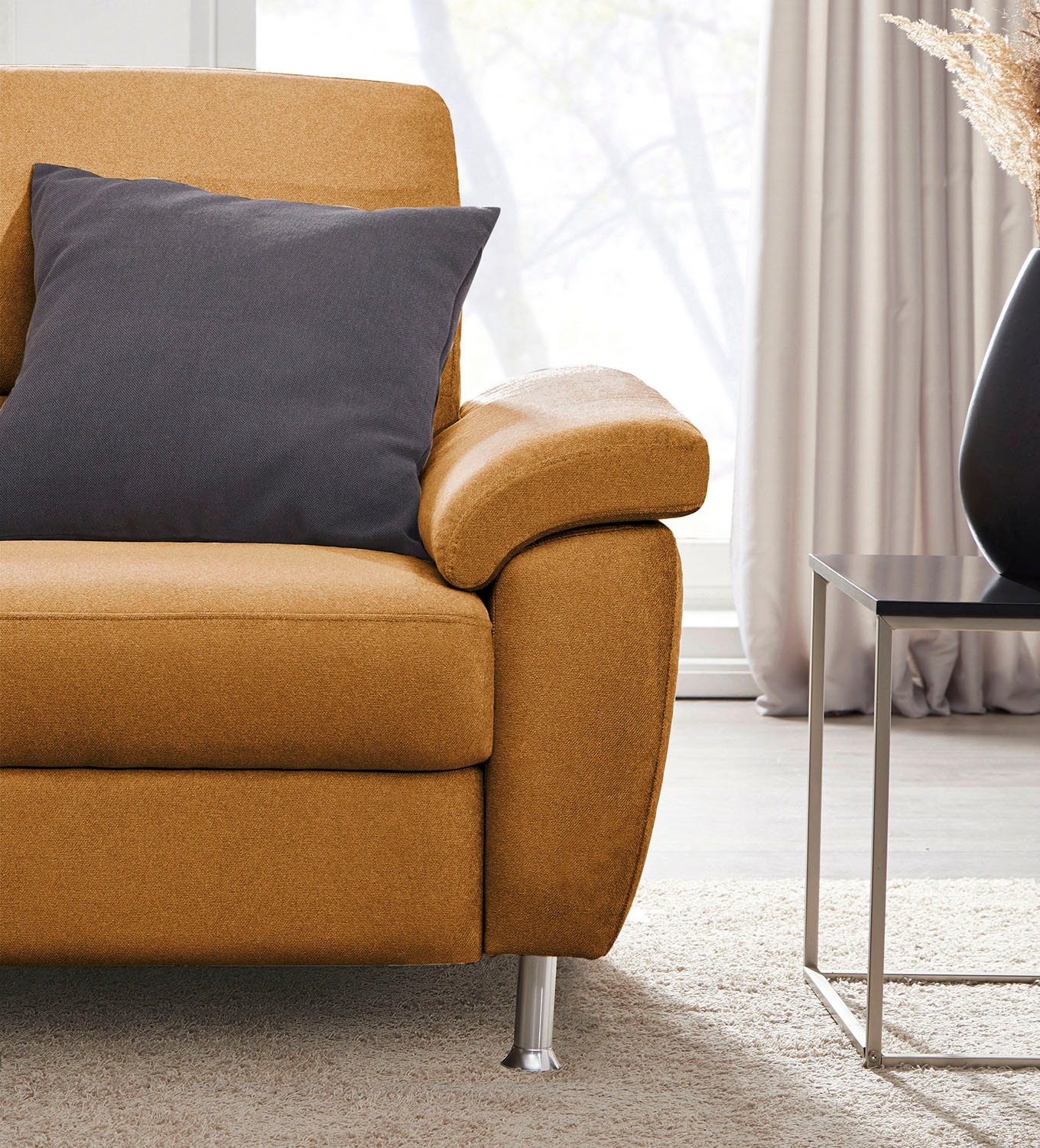 CALIZZA INTERIORS Ecksofa »Onyx L-Form«, Ottomane links oder rechts, wahlweise mit Bettfunktion, Breite 257 cm