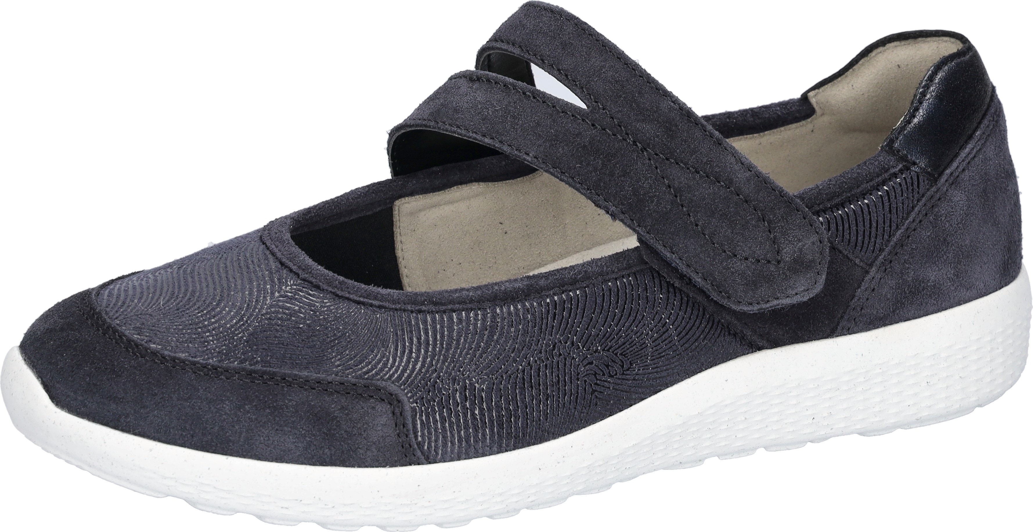 Waldläufer Riemchenballerina "K-IRA Soft" Schlupfschuh mit Klettriegel, Bequemschuh, K-Weite