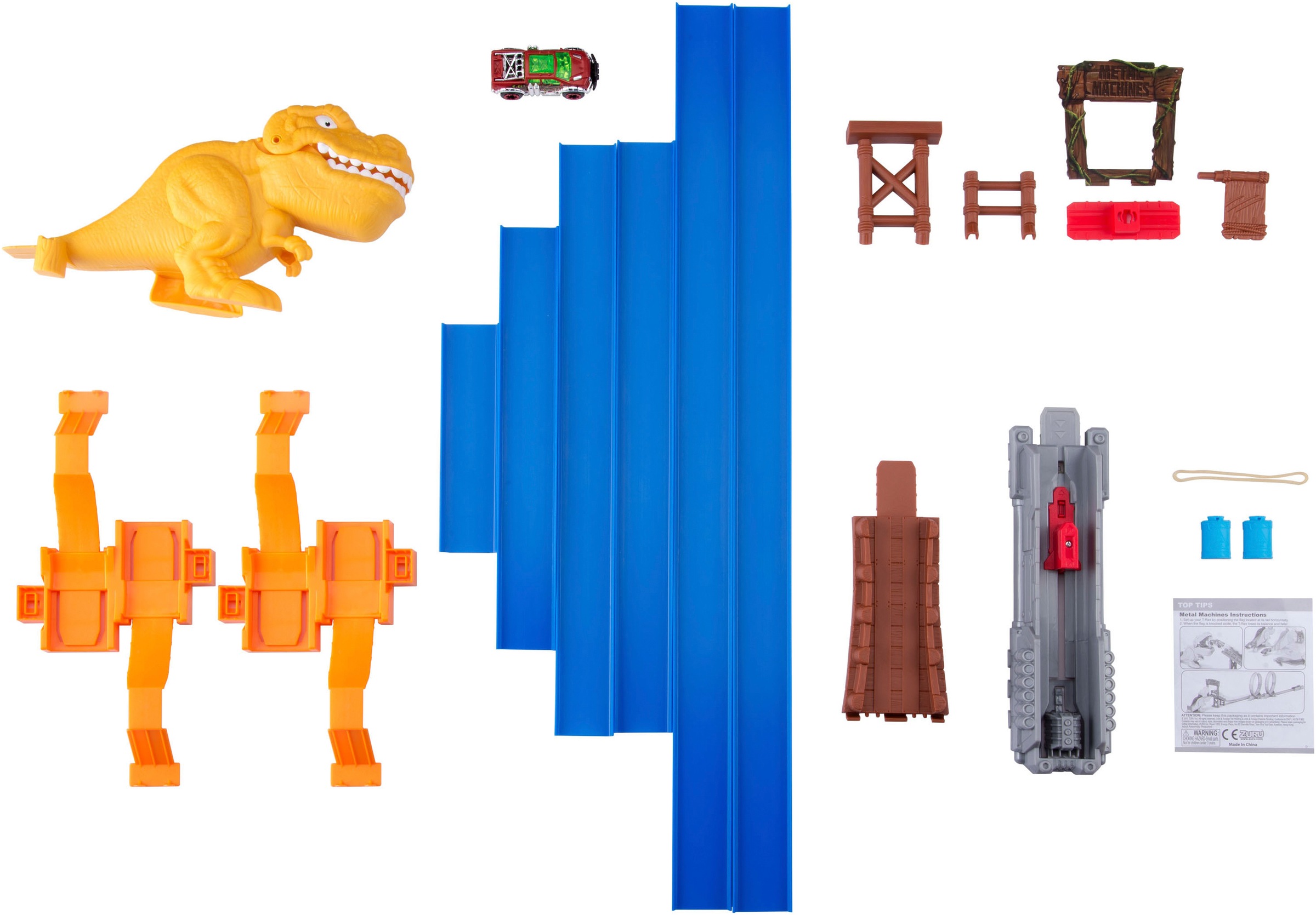 ZURU Autorennbahn »Metal Machines, T-Rex Attack« Inkluisve 1 Fahrzeug