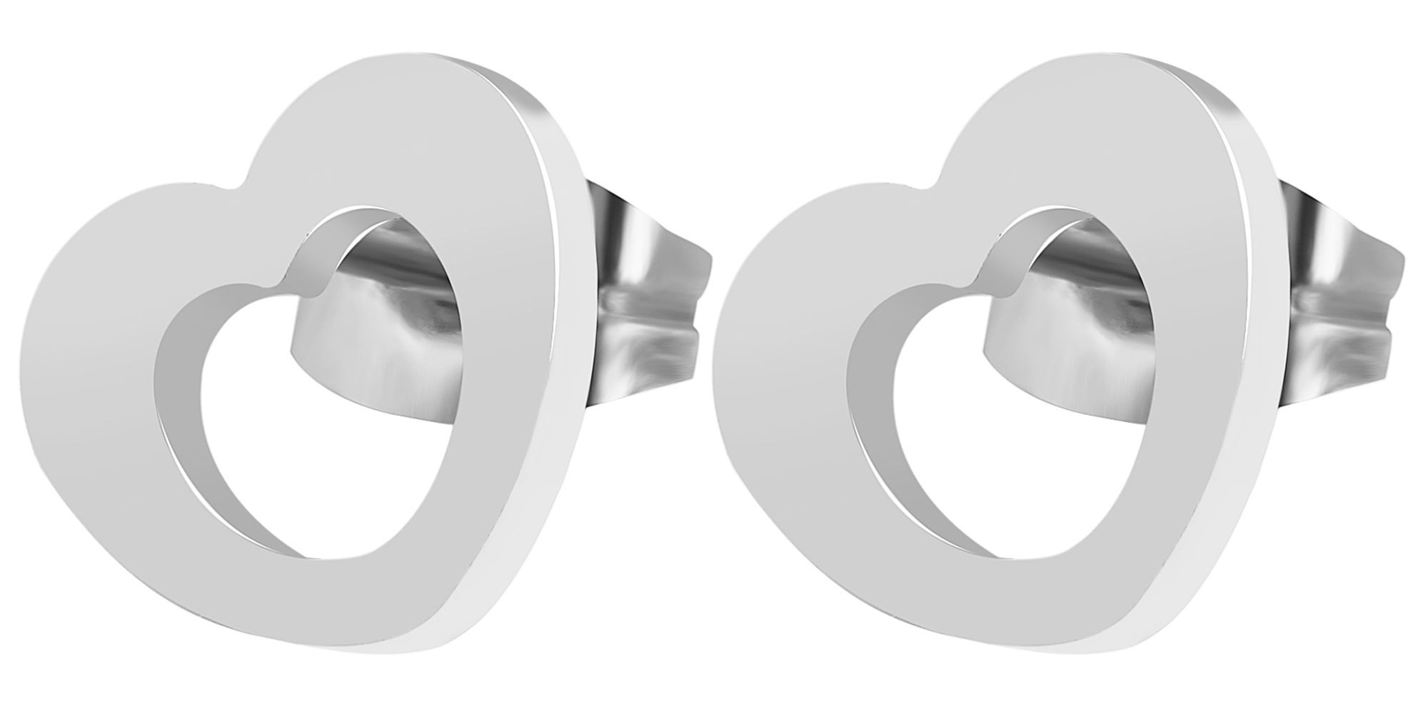 Adelia´s Paar Ohrhänger »Damen Ohrringe – Ohrstecker Herz aus Edelstahl« Schöne Geschenkidee zum Jubiläum