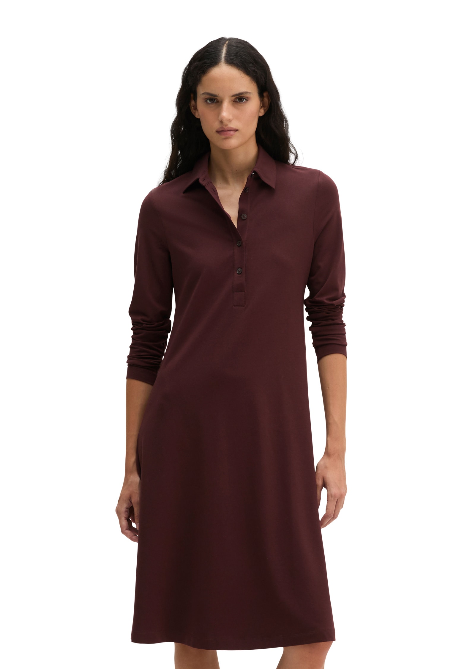 Marc OPolo Hemdblusenkleid "aus Single Jersey mit Paper-Finish"