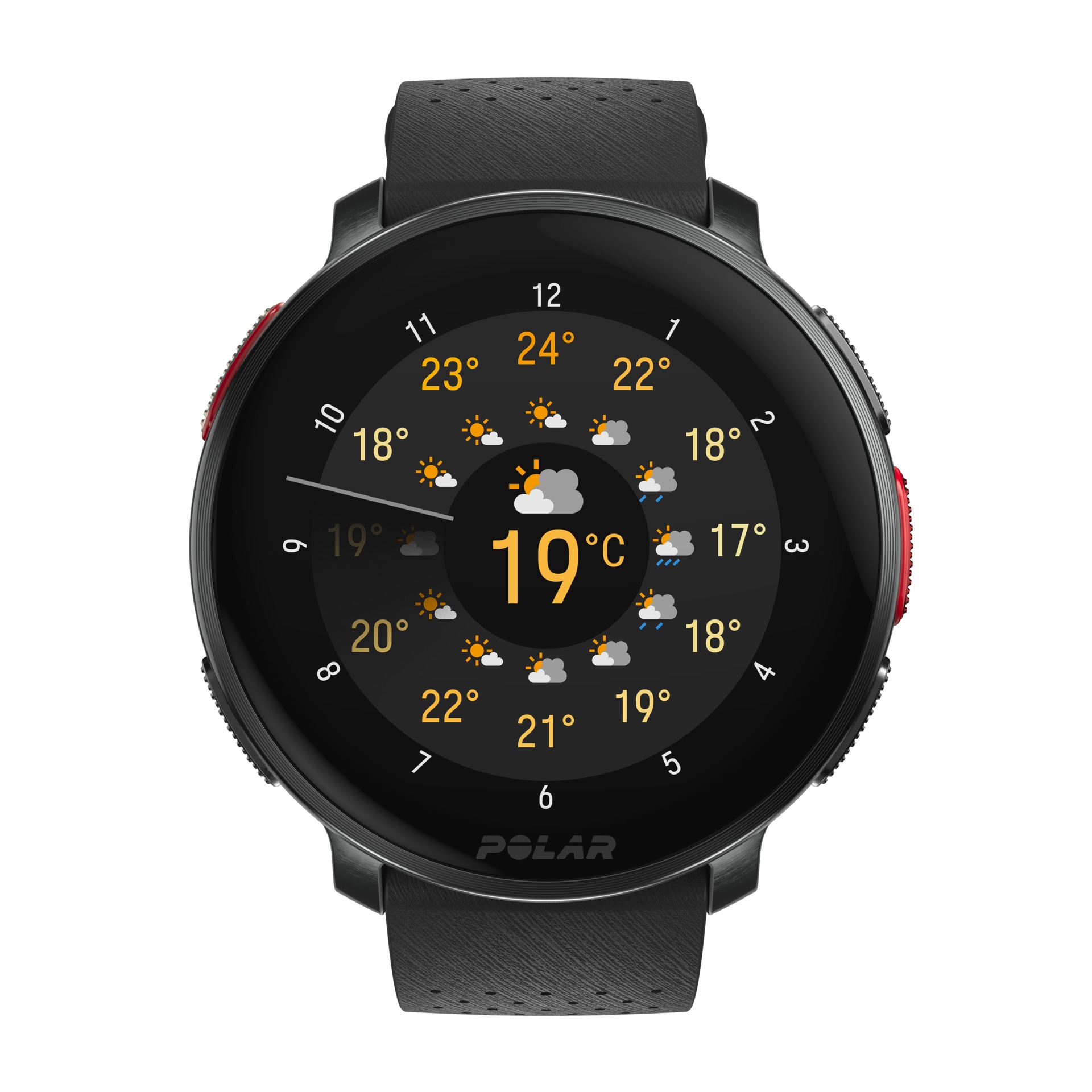 Polar Smartwatch »VANTAGE V3«, (3,5 cm / 1,39 Zoll), 32 GB, Premium-Multisportuhr Silikon-Armband S-L)