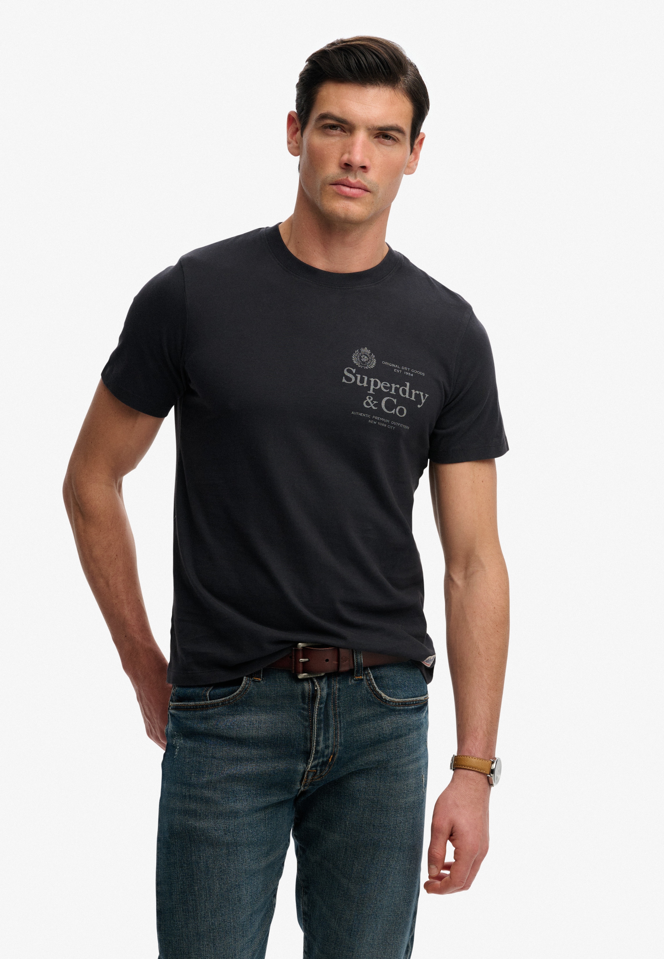 Superdry Rundhalsshirt "1954 Company Relaxed Tee" Baumwolle, relaxed fit günstig online kaufen