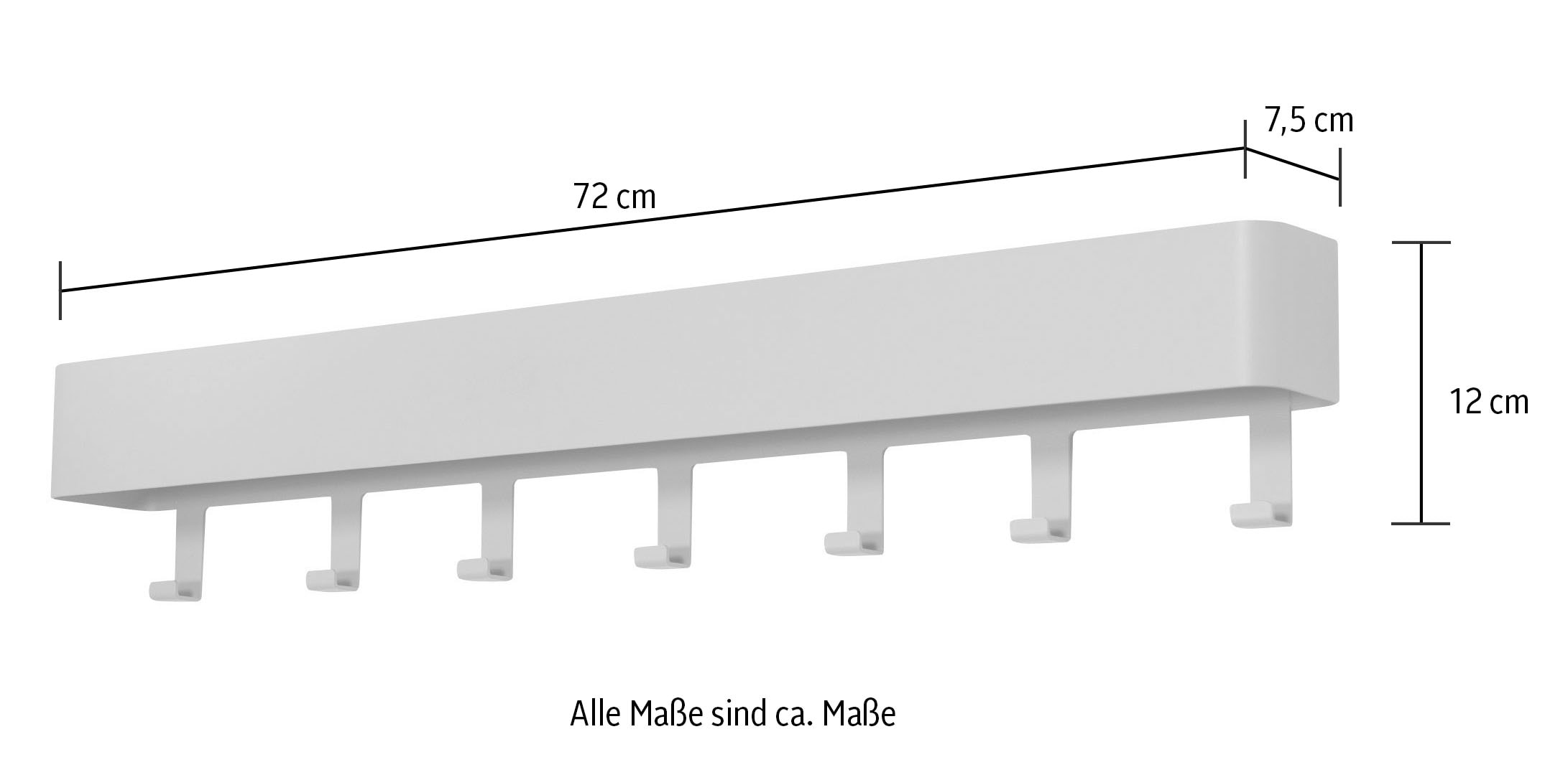 Spinder Design Garderobenhaken, Metall, Breite 72 cm