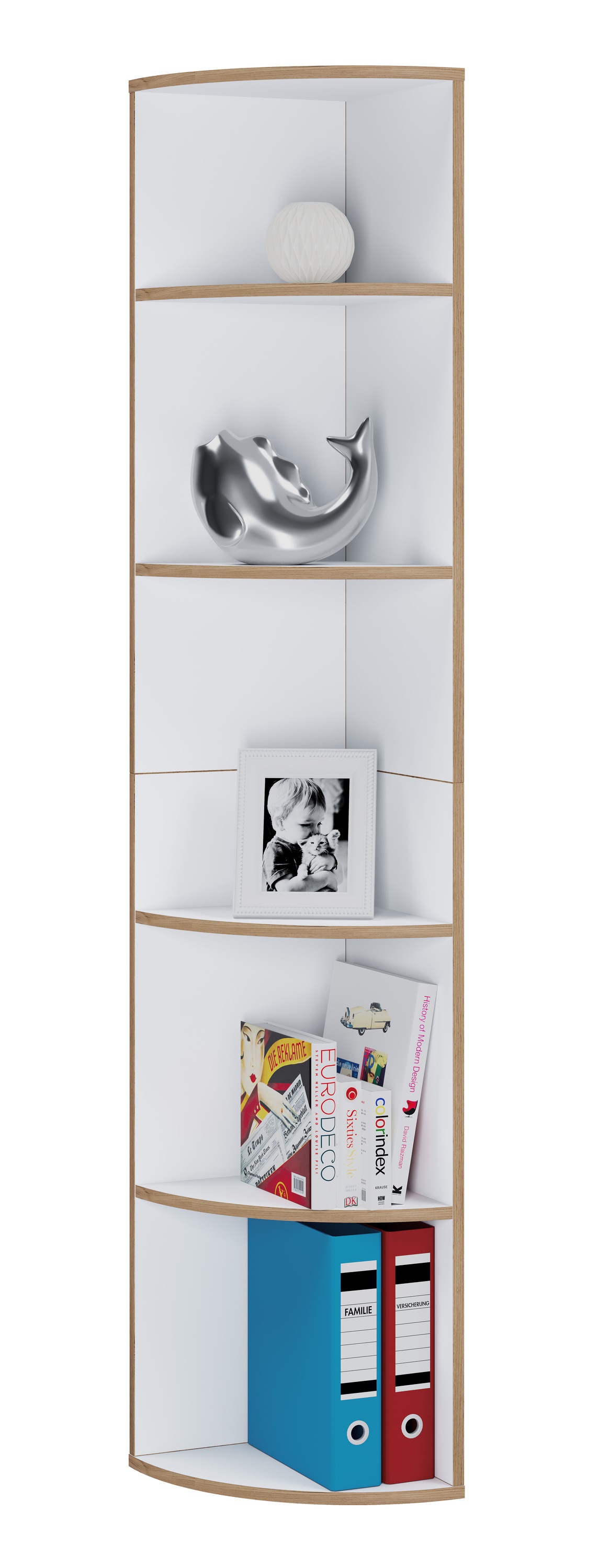 VCM Bücherregal "Elegantes Holzregal Eckregal Regal Salia 5fach" 1 Stk. tlg günstig online kaufen