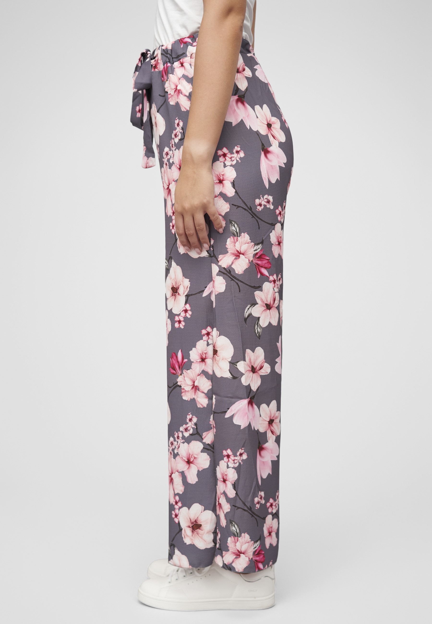 CLOUD 5IVE Stoffhose »CLOUD 5IVE High-Waist Sommerhose mit Blumen Print«