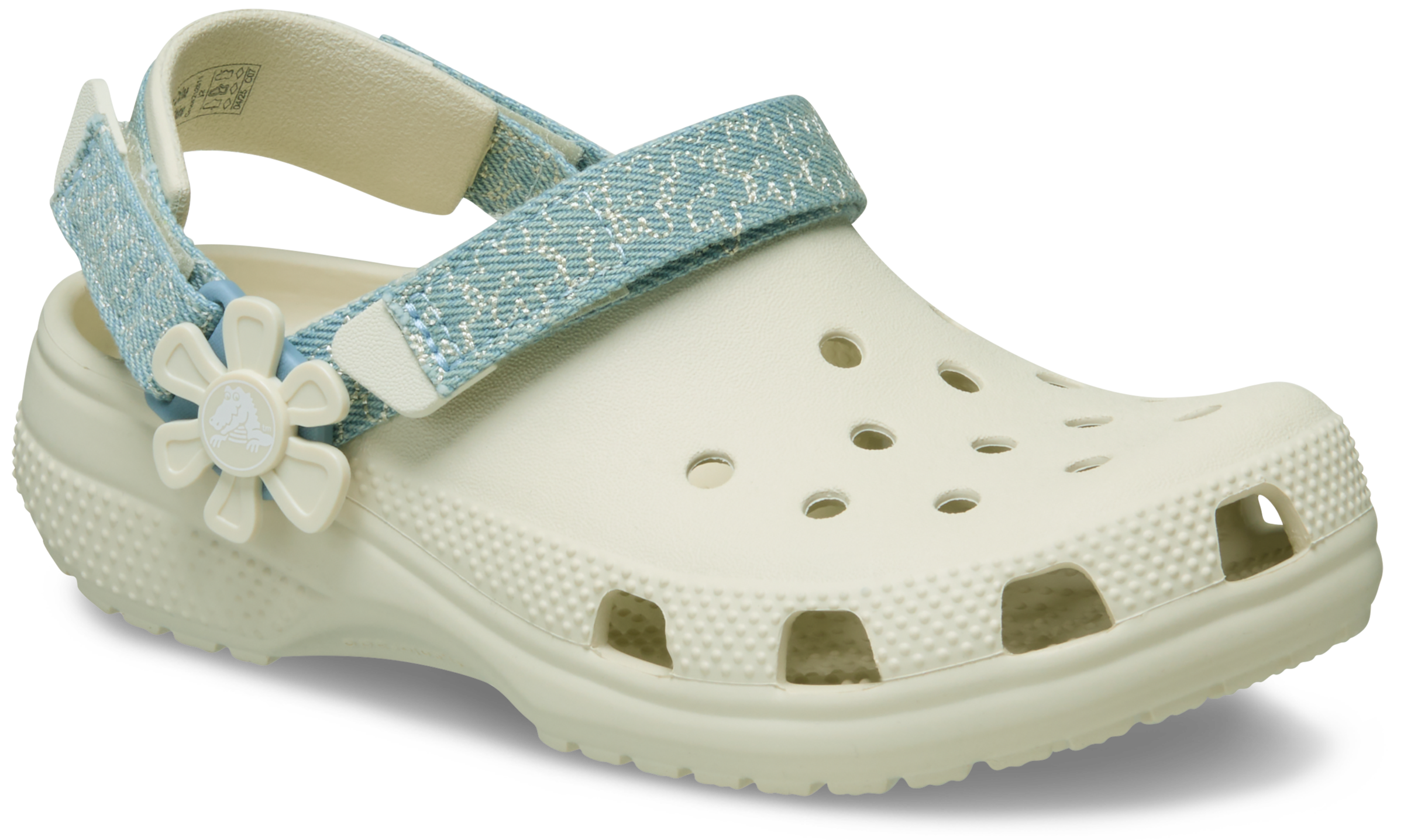 Crocs Clog "Classic Flower" Sommerschuh, Strandschuh, Sandale mit Klettverschlüssen