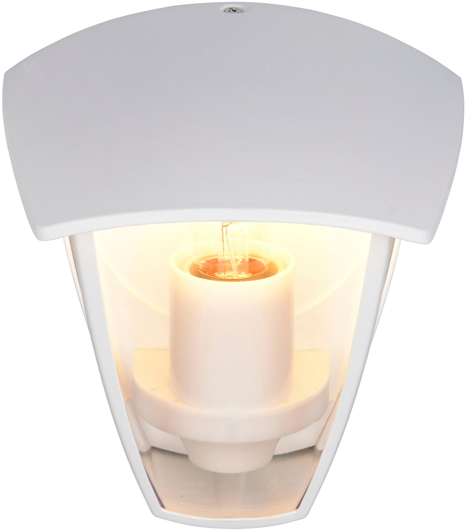TRIO Leuchten Außen-Wandleuchte »VENTA, Laterne Hauswand Fassadenbeleuchtung, exkl 1x E27 max 10W, IP44«, 1 flammig, Leuchtmittel E27 | Leuchtmittel wechselbar, Wandlampe Laternen-Optik, aufwärts gerichtet, Schirm Kunststoff