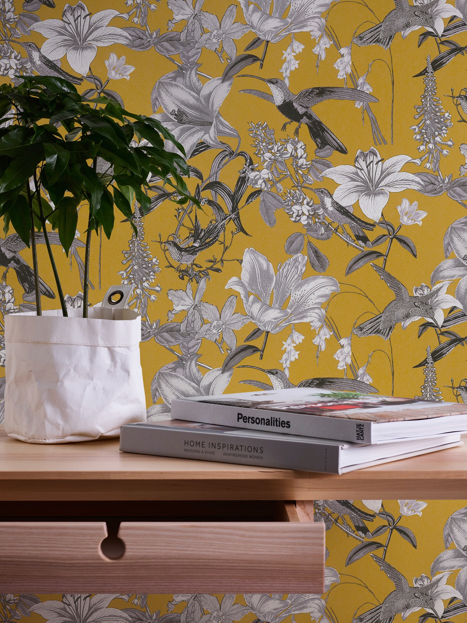 Architects Paper Vliestapete »Jungle Chic«, floral-botanisch-tropisch, Vogeltapete Tapete Blumen Tapeten Wohnzimmer Schlafzimmer Küche Design