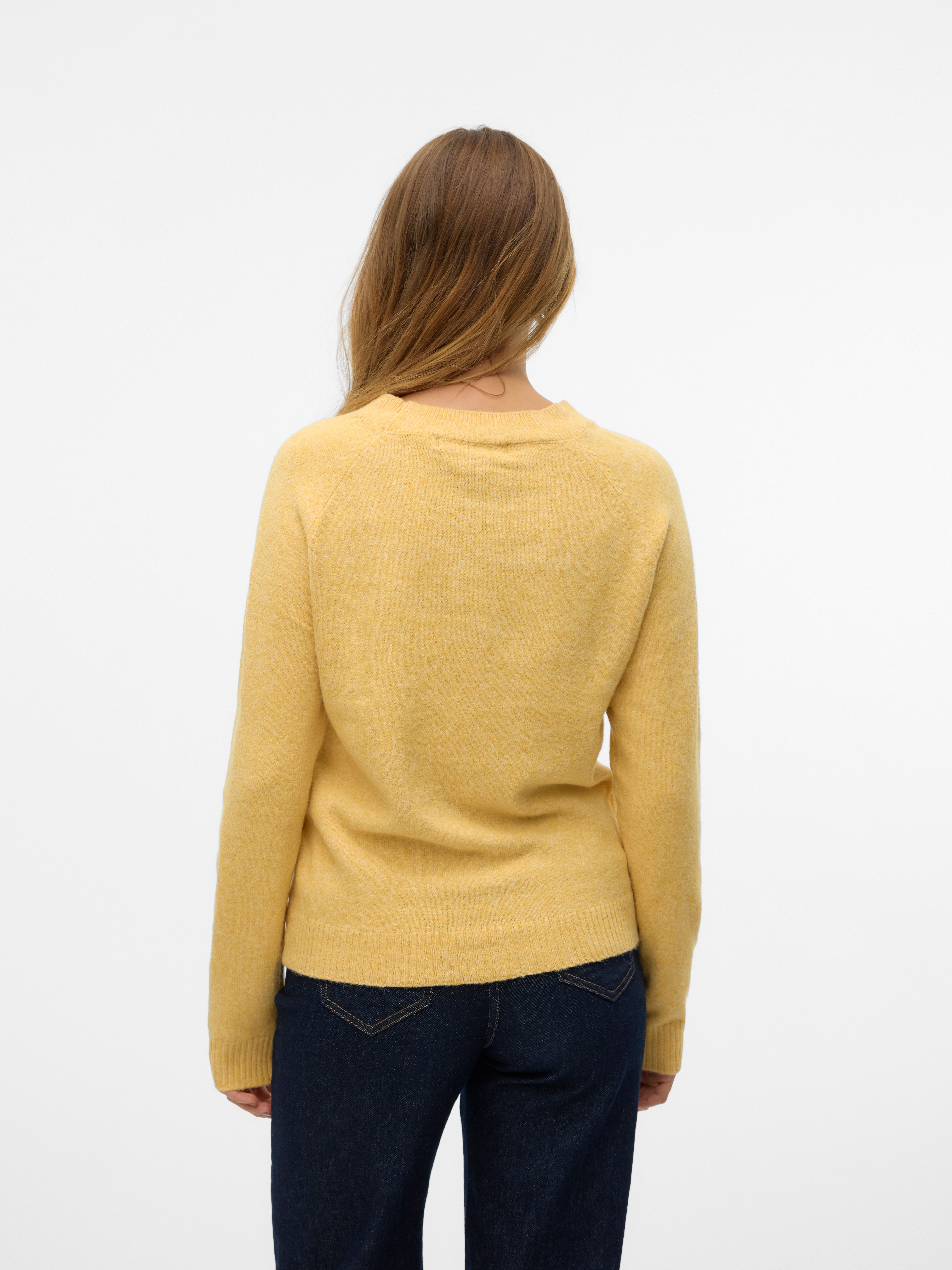 Thumbnail - Vero Moda "VMDOFFY LS O-NECK BLOUSE GA NOOS" Materialmix, regular fit