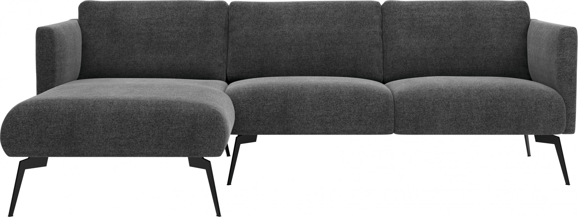 andas Ecksofa "Horna, L-Form,", mit schwarzen Metallbeinen günstig online kaufen