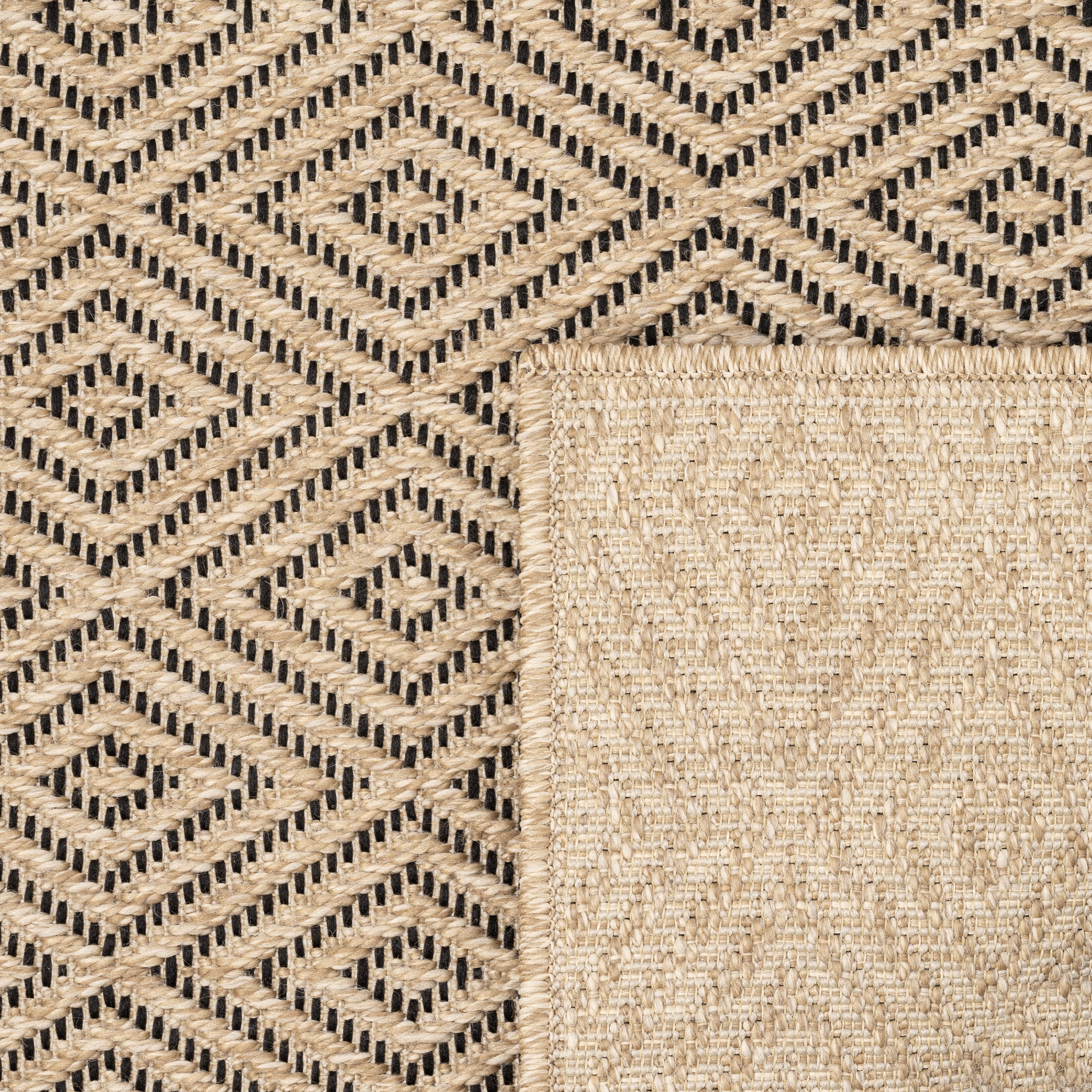 merinos Teppich »Kenzy«, rechteckig, 1 mm Höhe, robuster In- und Outdoor Teppich im natürlichen Jute-Look, wetterfest