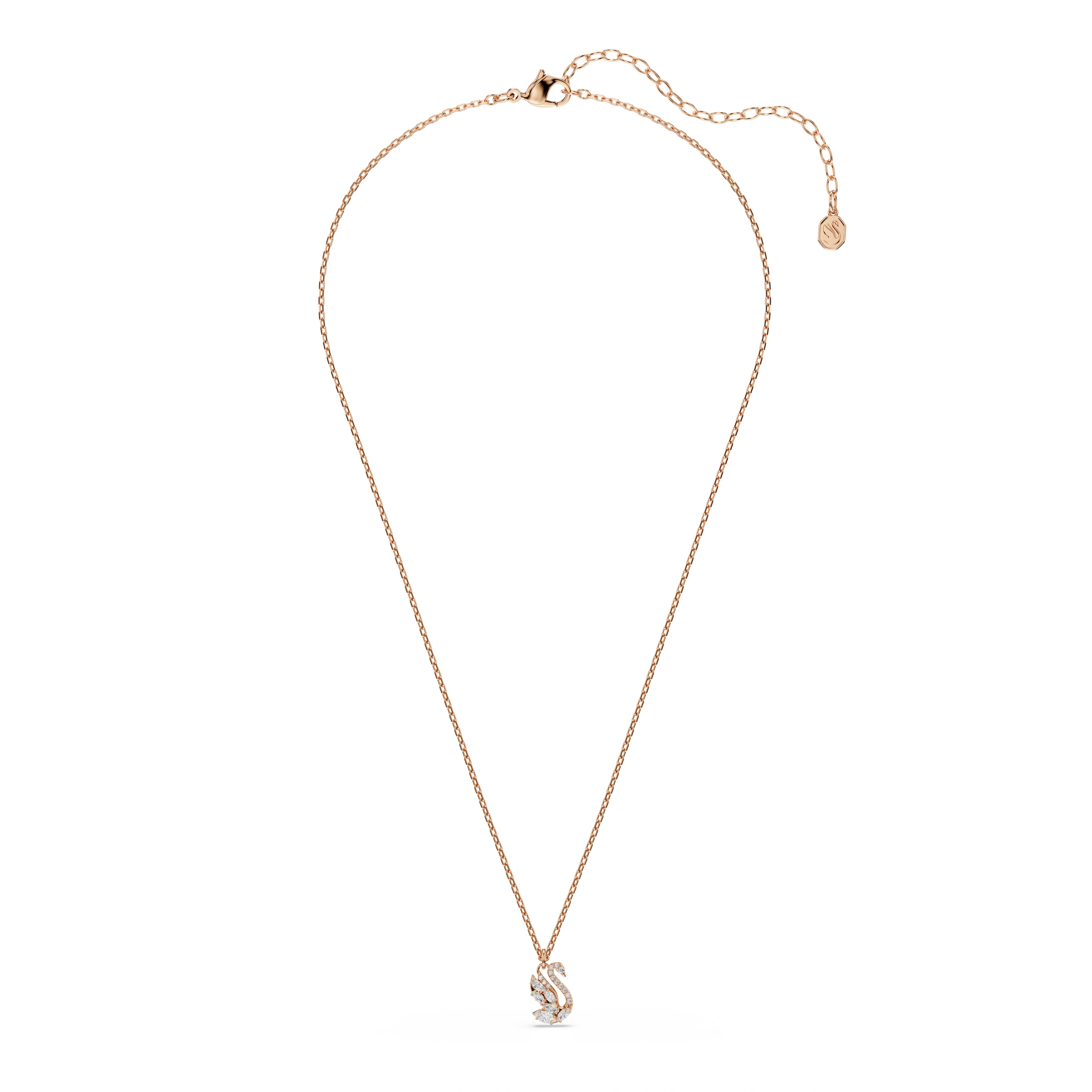 Swarovski Kette mit Anhänger »Schmuck Geschenk Swan Halskette« mit Swarovski® Kristall, Zirkonia (synth.)