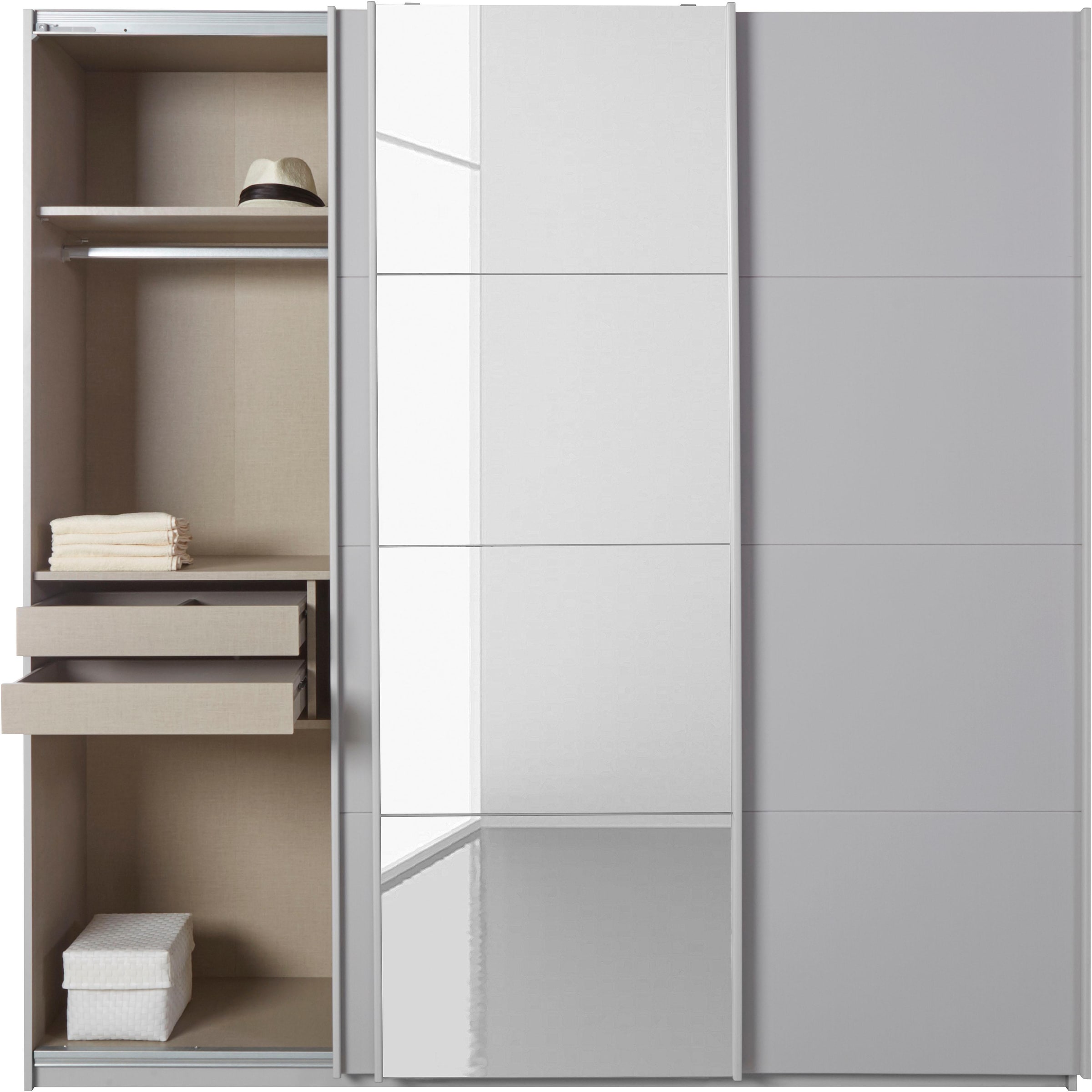 rauch Schwebetürenschrank »Kleiderschrank Schrank Garderobe Wäscheschrank BESTSELLER KEPAN« inkl. Schubladen-Einsatz und extra Einlegeböden MADE IN GERMANY