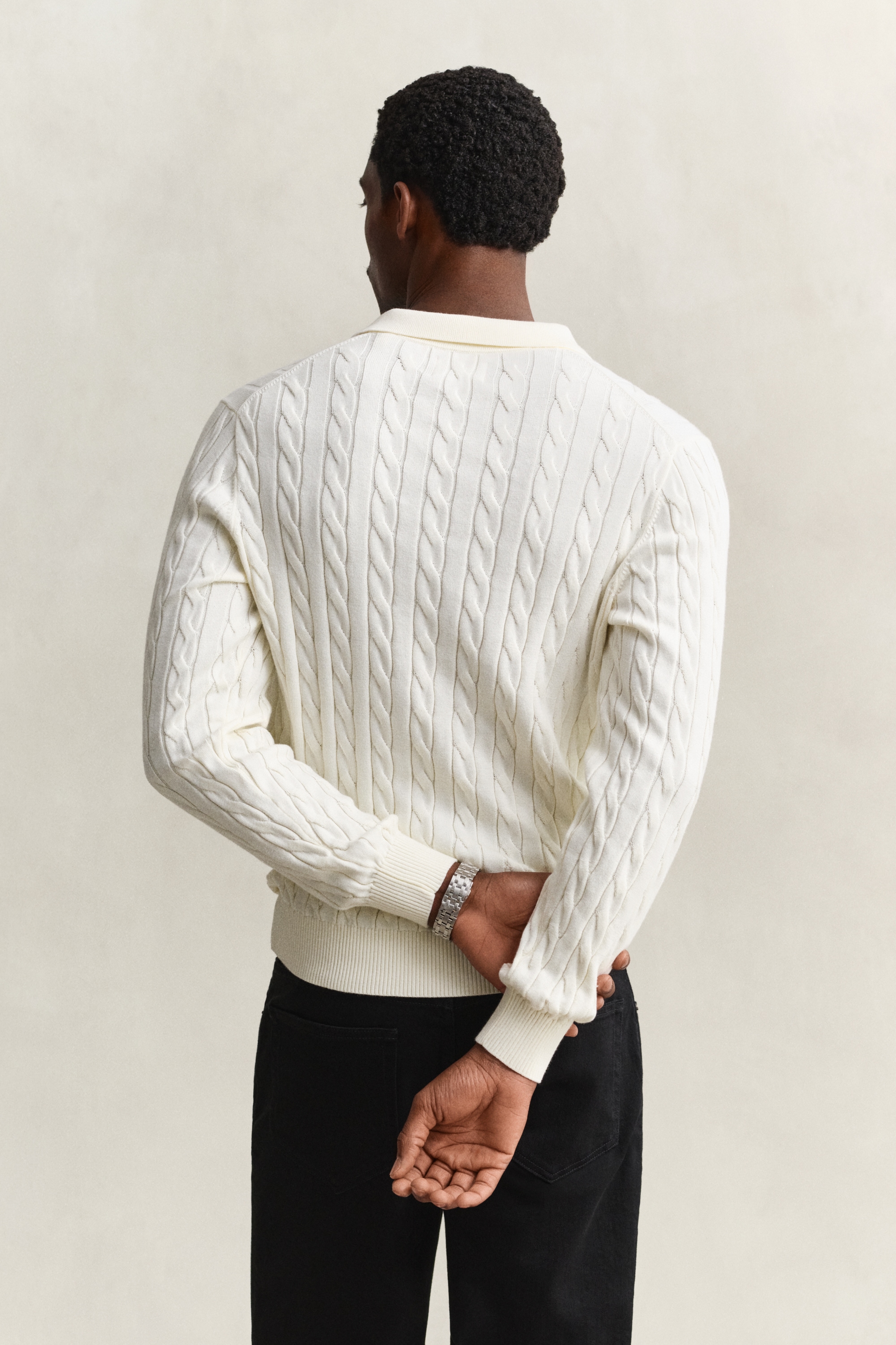 Gant Polokragenpullover »COTTON CABLE POLO« Regular fit mit Polokragen