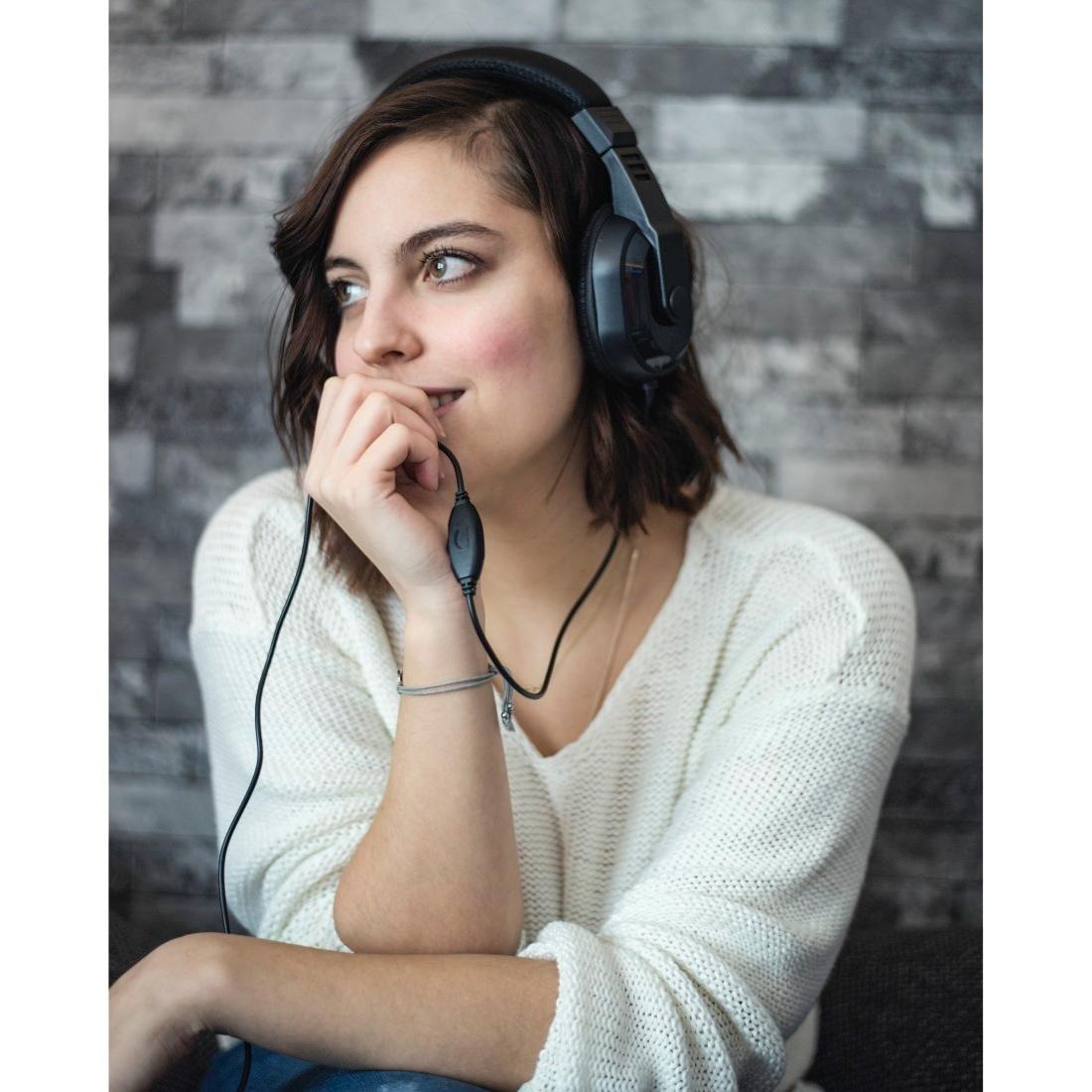Thomson Over-Ear-Kopfhörer »TV HiFi Kopfhörer Over Ear, Lautstärke regelbar, extra langes Kabel«, Schwarz