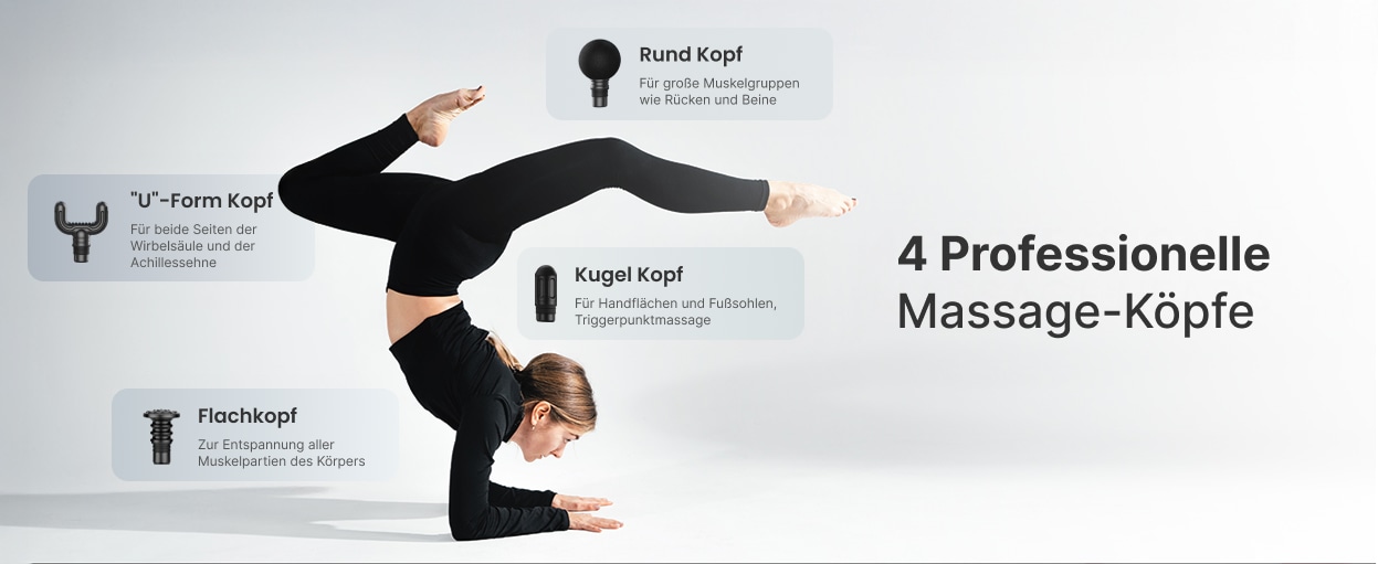 Renpho Massagepistole »Renpho Extend Massage Gun C004« Inkl.Verlängerungsgriff für schwer zu erreichende Stellen