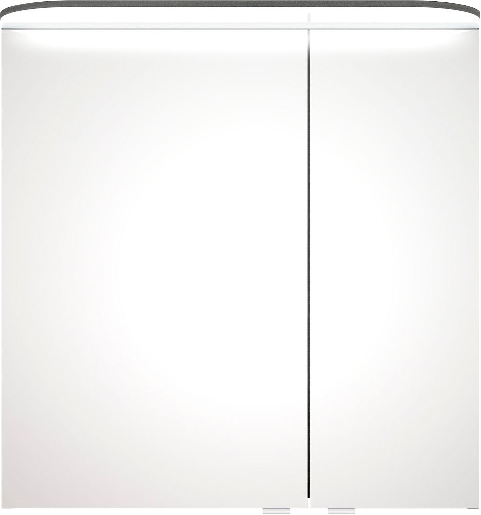 Saphir Badmöbel-Set »Balto Sprint 4-teilig, Mineralmarmor-Waschtisch mit LED-Spiegelschrank«, (5 St.), mit Unterschrank, Midischrank, inkl. Türdämpfer, 4 Türen, 5 Schubladen