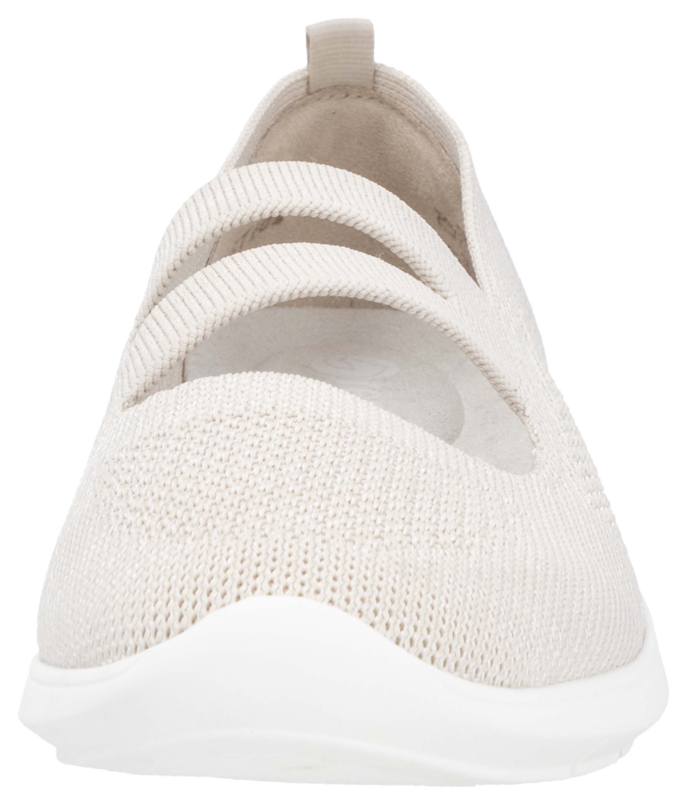 Remonte Riemchenballerina, Halbschuh, Freizeitschuh, Komfortschuh mit herausnehmbarer Einlage