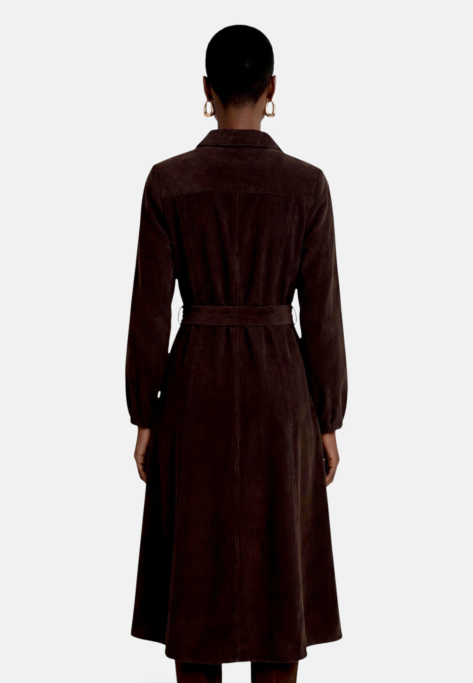 Zero Cordkleid »Damen mit Bindegürtel« aufgesetzte Taschen Material