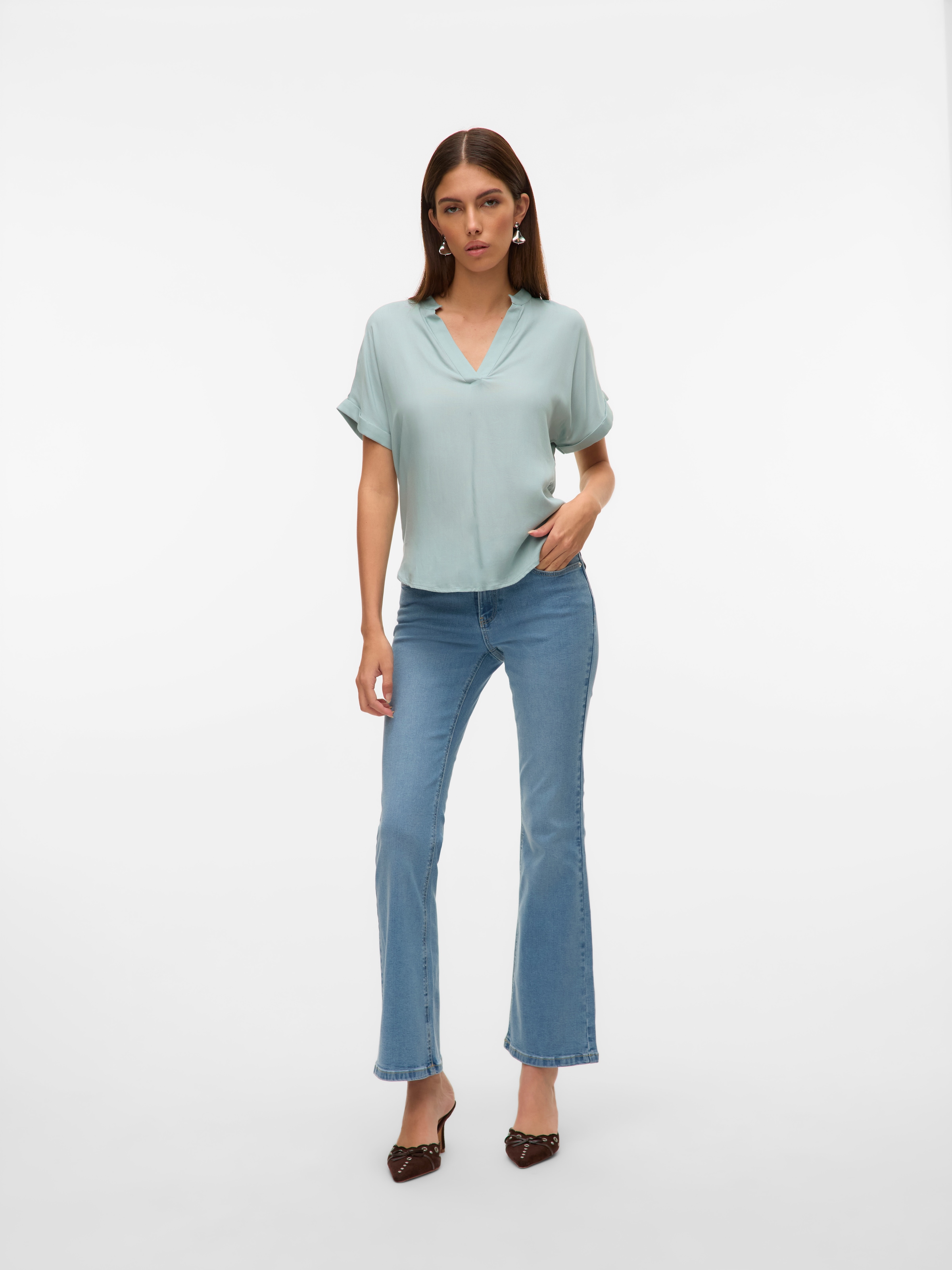 Vero Moda Shirtbluse »VMBEAUTY SS TOP GA NOOS« Viskose, regular fit