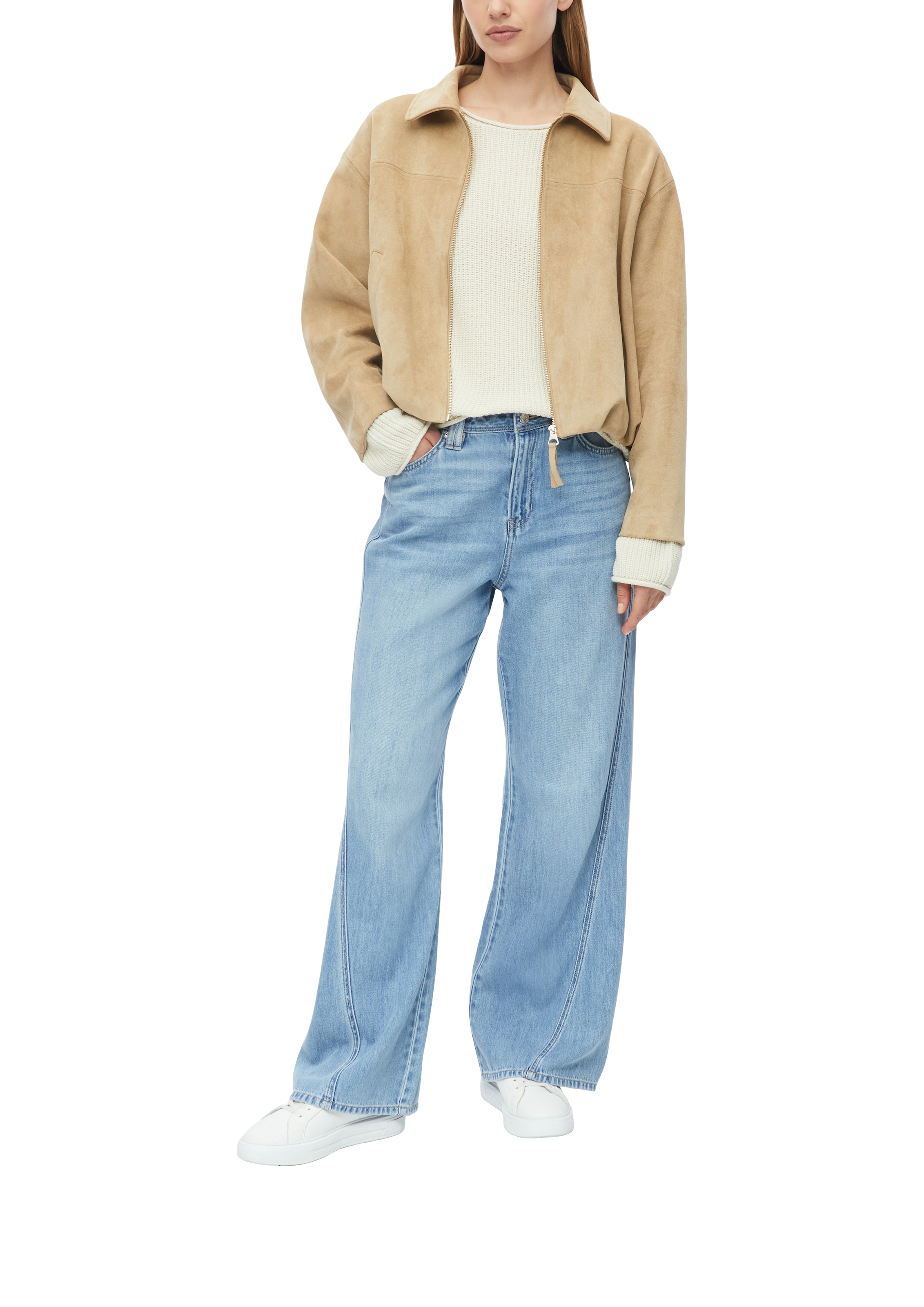 s.Oliver Strickpullover mit Rundhals und Rollkanten
