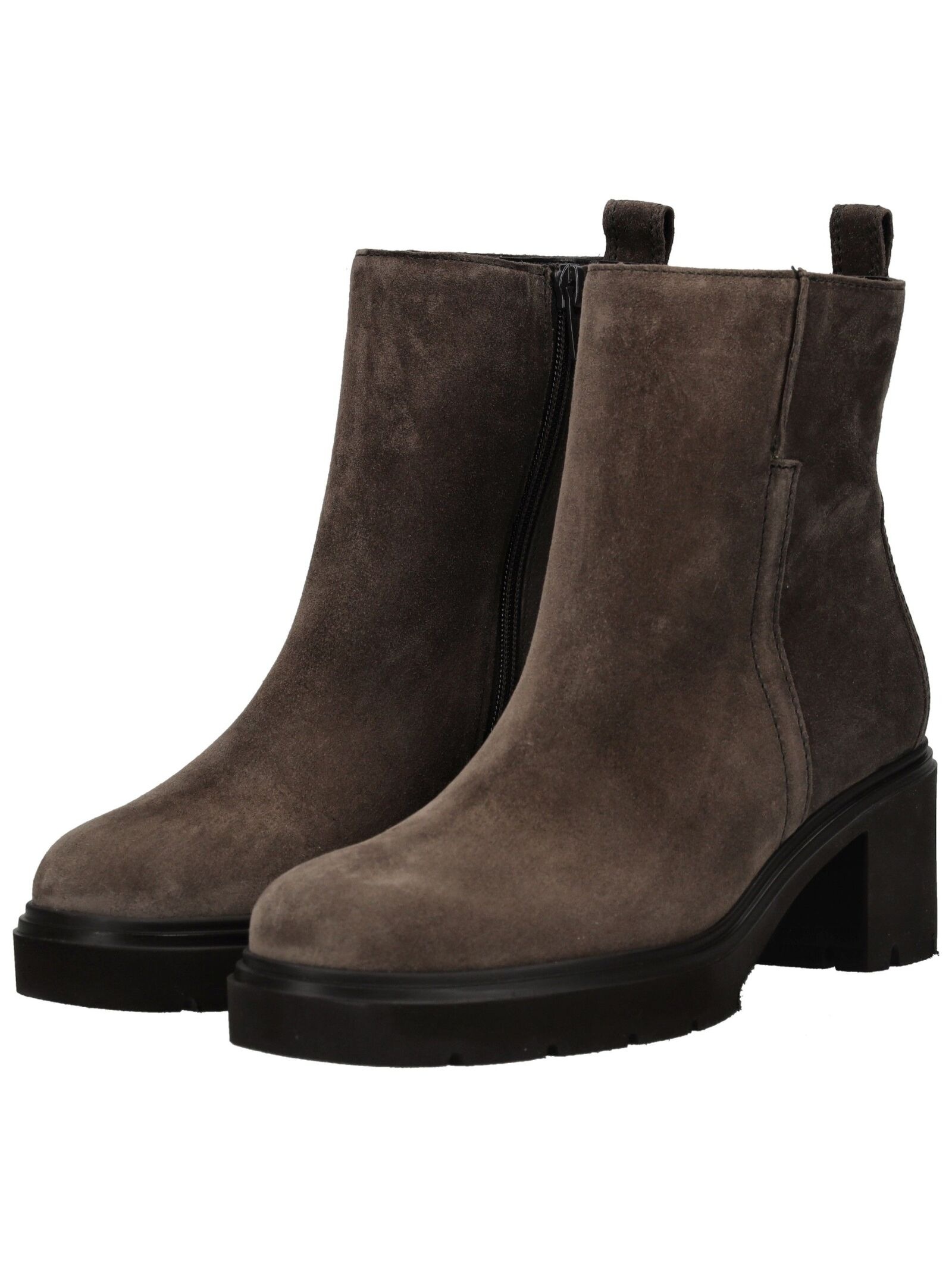 Stiefelette GABOR "Gabor Stiefelette Veloursleder", Damen, Gr. 40, dunkelbraun, Veloursleder, Schuhe Stiefelette 3