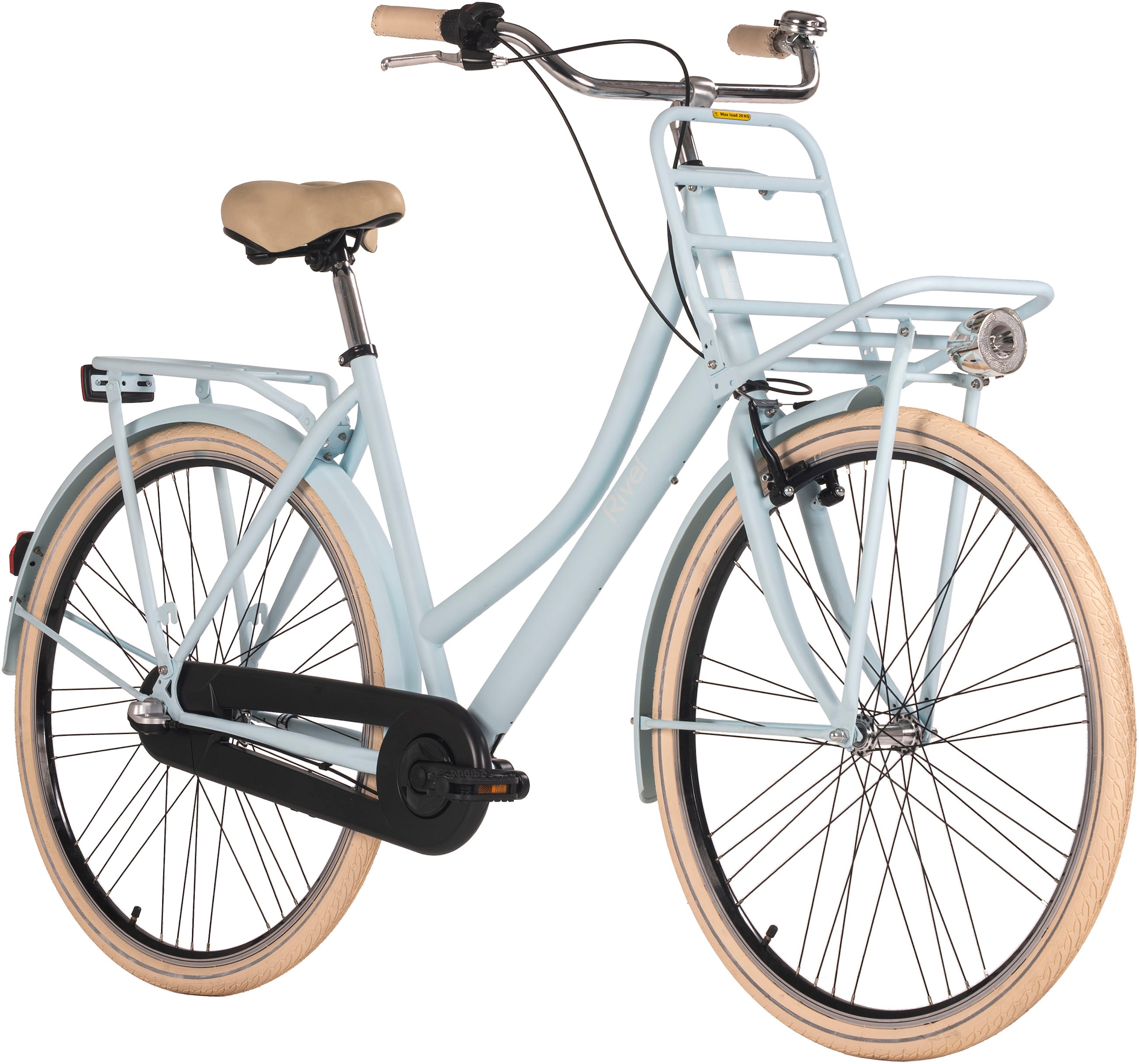 Hollandia Hollandrad »Hollandrad 28'' Rivel blau 3 Gänge Nabenschaltung RH 54 cm«, 3 Gang, Shimano, Nexus Schaltwerk, Nabenschaltung