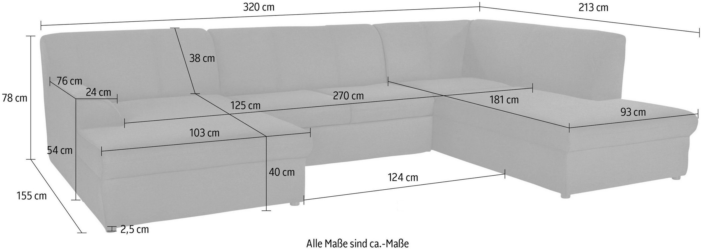 DOMO collection Wohnlandschaft »Topper U-Form«, wahlweise mit Bettfunktion