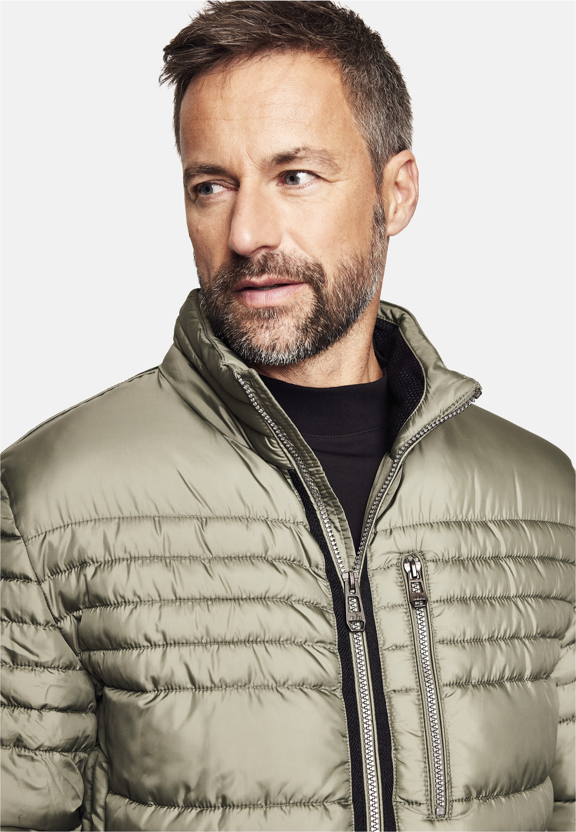 New Canadian Steppjacke, mit elastischem Bund am Saum und Armabschluss