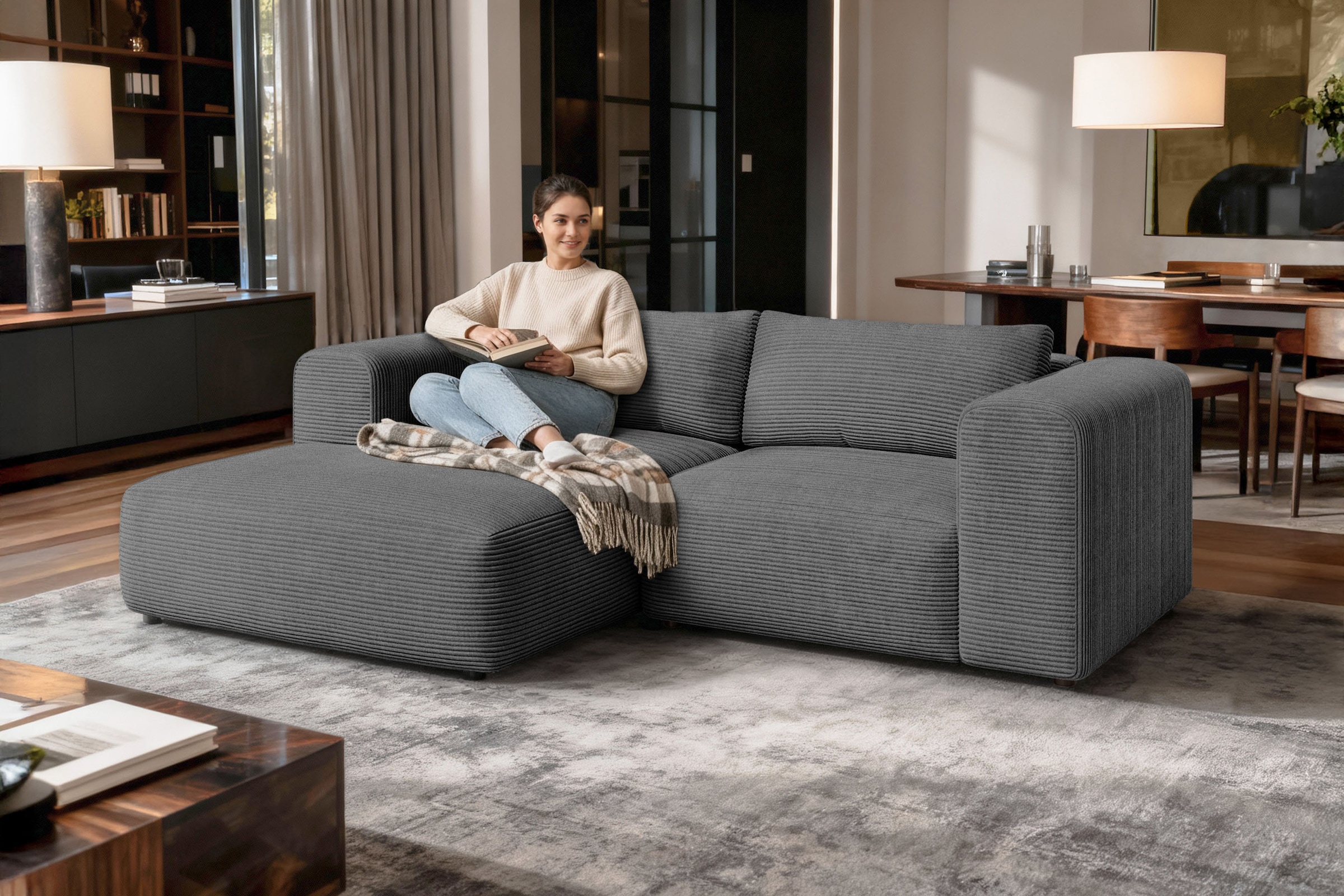OTTO home Ecksofa "TIARRA Design-Sofa mit Ottomane recht/links bestellbar, günstig online kaufen