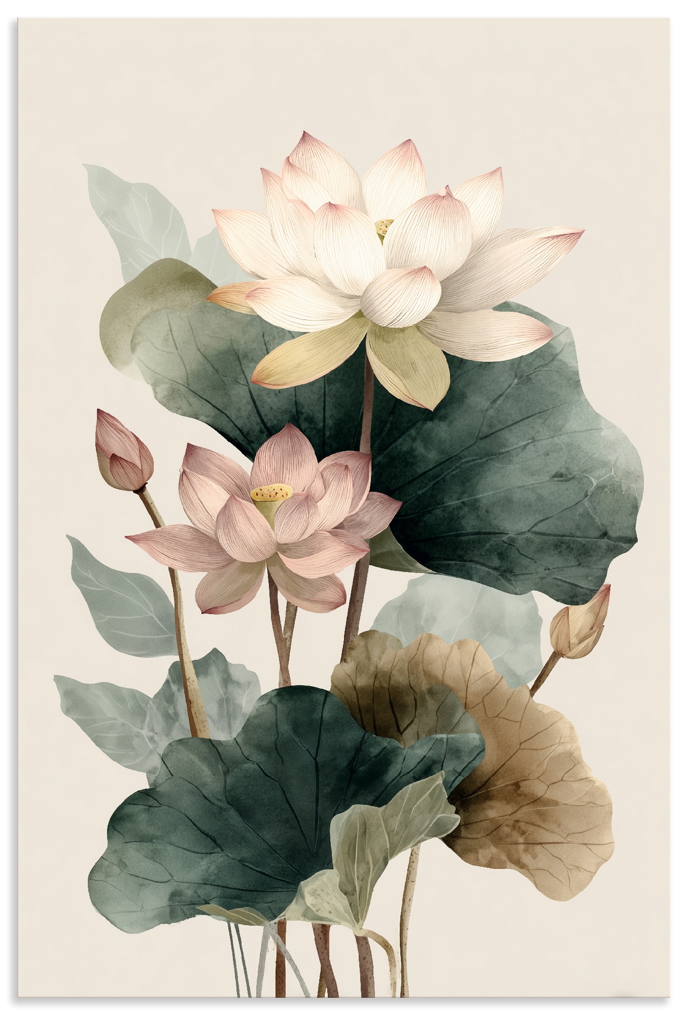 Artland Wandbild "Lotus" Blumenbilder 1 Stk. tlg. als Alubild, Leinwandbild, Poster, Wandaufkleber in verschied. Größen