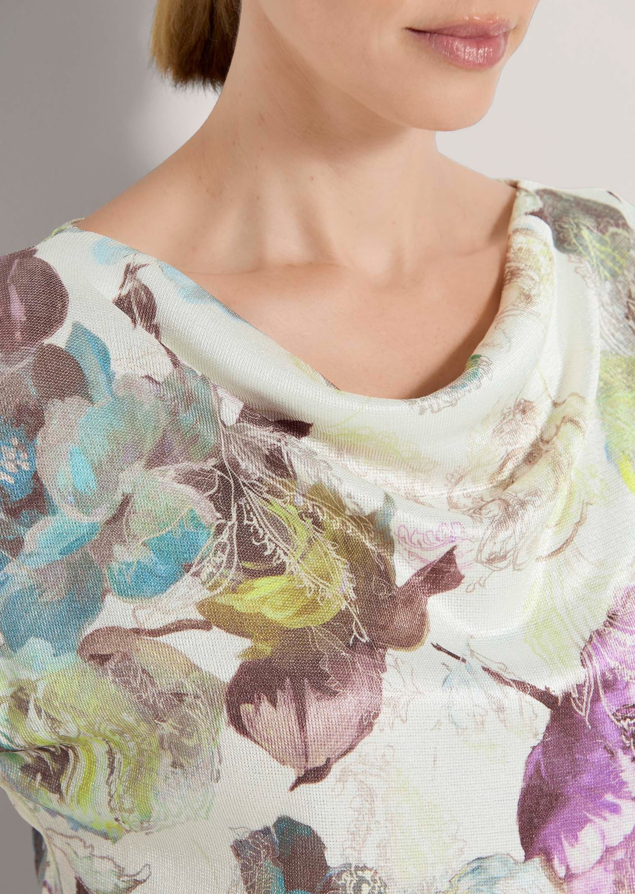MADELEINE Longpullover »Pullover Modisches Strickshirt im Allover-Print«