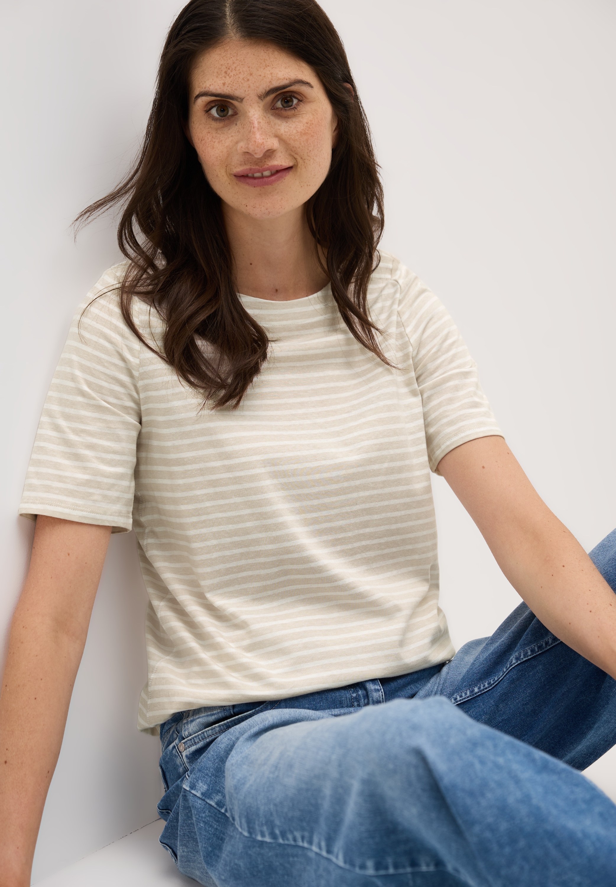 Cecil Rundhalsshirt aus reiner Baumwolle