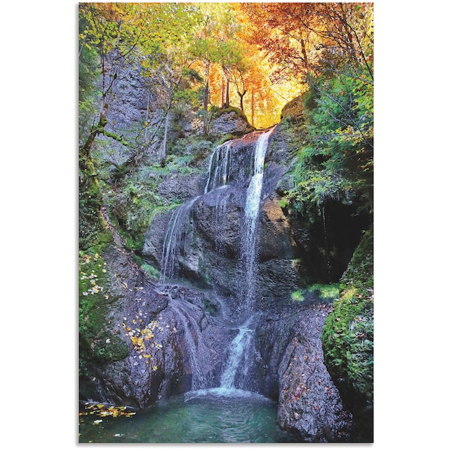 Artland Wandbild »Niedersonthofener Wasserfall im Allgäu«,  Wasserfallbilder, (1 St.), als Alubild, Leinwandbild, Wandaufkleber oder  Poster in versch. Größen bestellen | BAUR