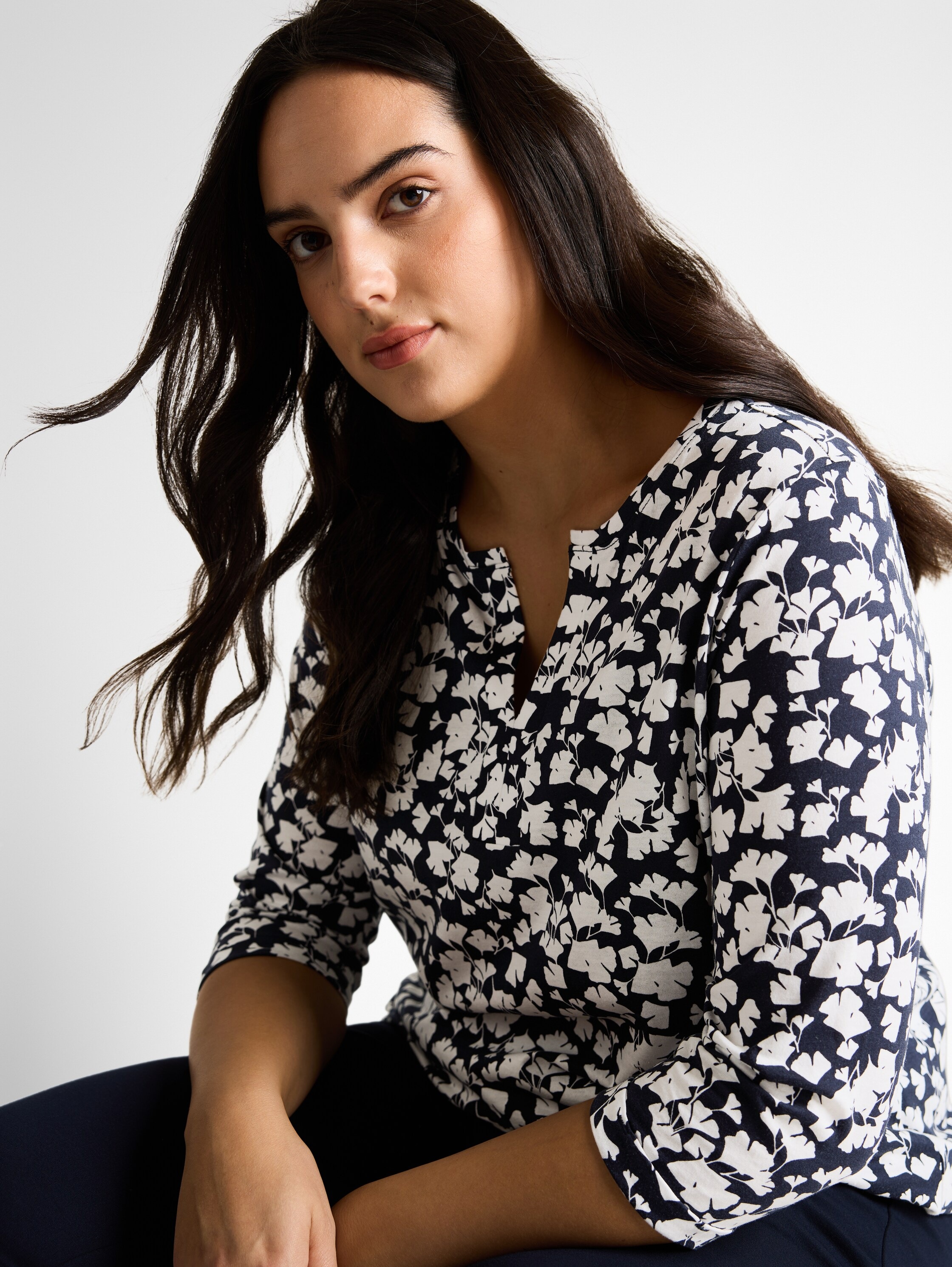 Thumbnail - TOM TAILOR PLUS 3/4-Arm-Shirt mit All-Over Print