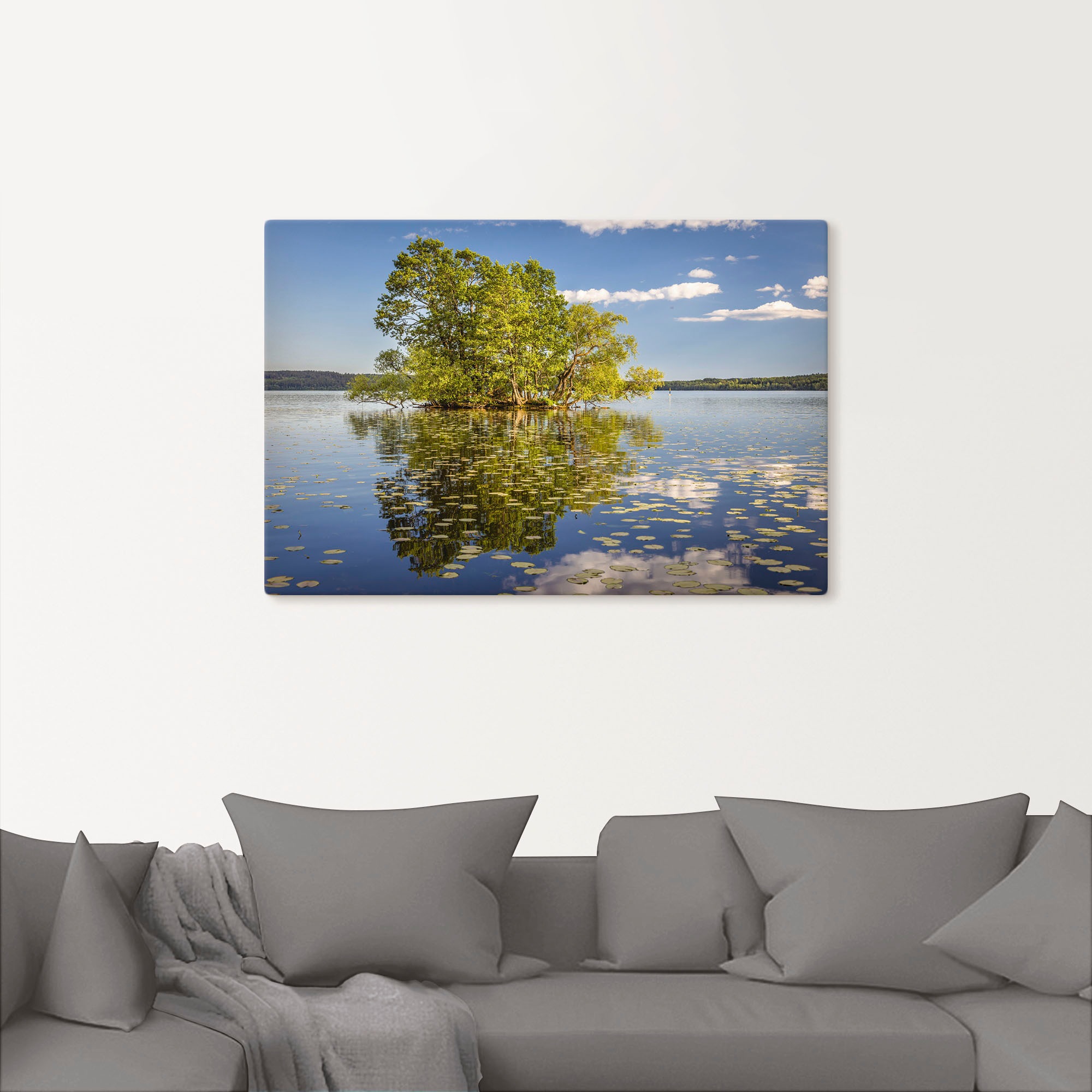 Artland Wandbild »Bauminsel Mälarsee«, versch. oder kaufen im Größen BAUR St.), Alubild, in | Seebilder, Poster Wandaufkleber Leinwandbild, als (1