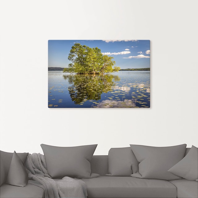 Artland Wandbild »Bauminsel im Mälarsee«, Seebilder, (1 St.), als Alubild,  Leinwandbild, Wandaufkleber oder Poster in versch. Größen kaufen | BAUR